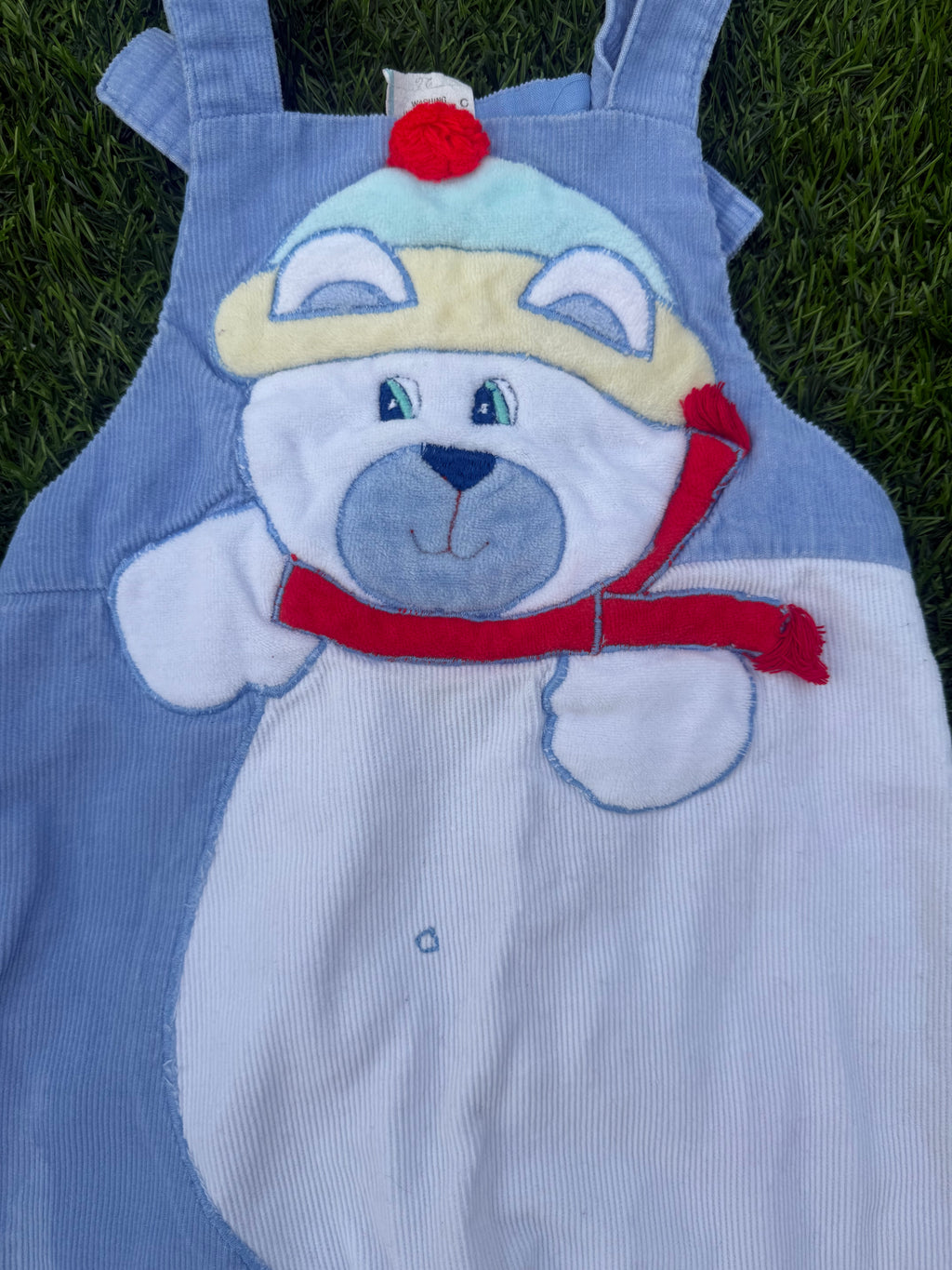 Snow Day Teddy Vintage Baby Overalls 🧸