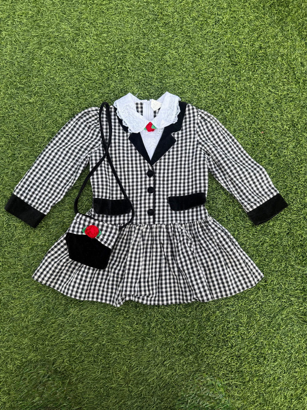 Fifth Avenue Rose Toddler Dress with Matching Purse🌹