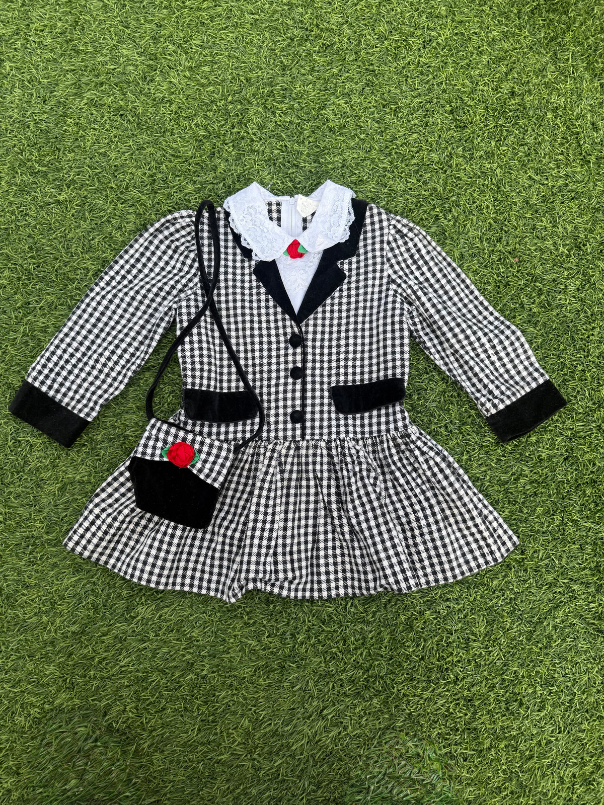 Fifth Avenue Rose Toddler Dress with Matching Purse🌹