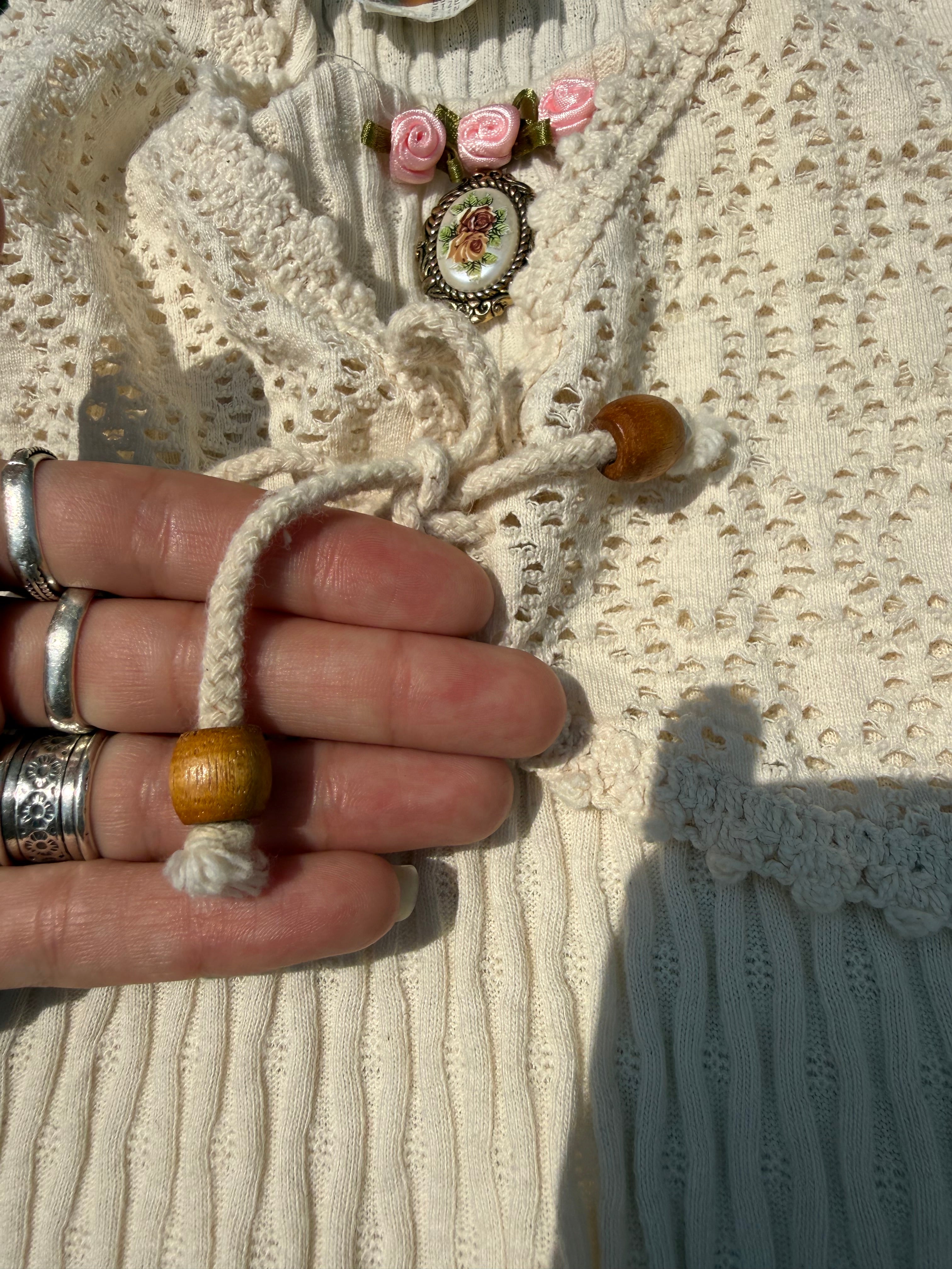 Vintage Cottage Rose Baby Top
