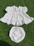 Little Polka Dot Baby Dress & Bloomers 💙♥️