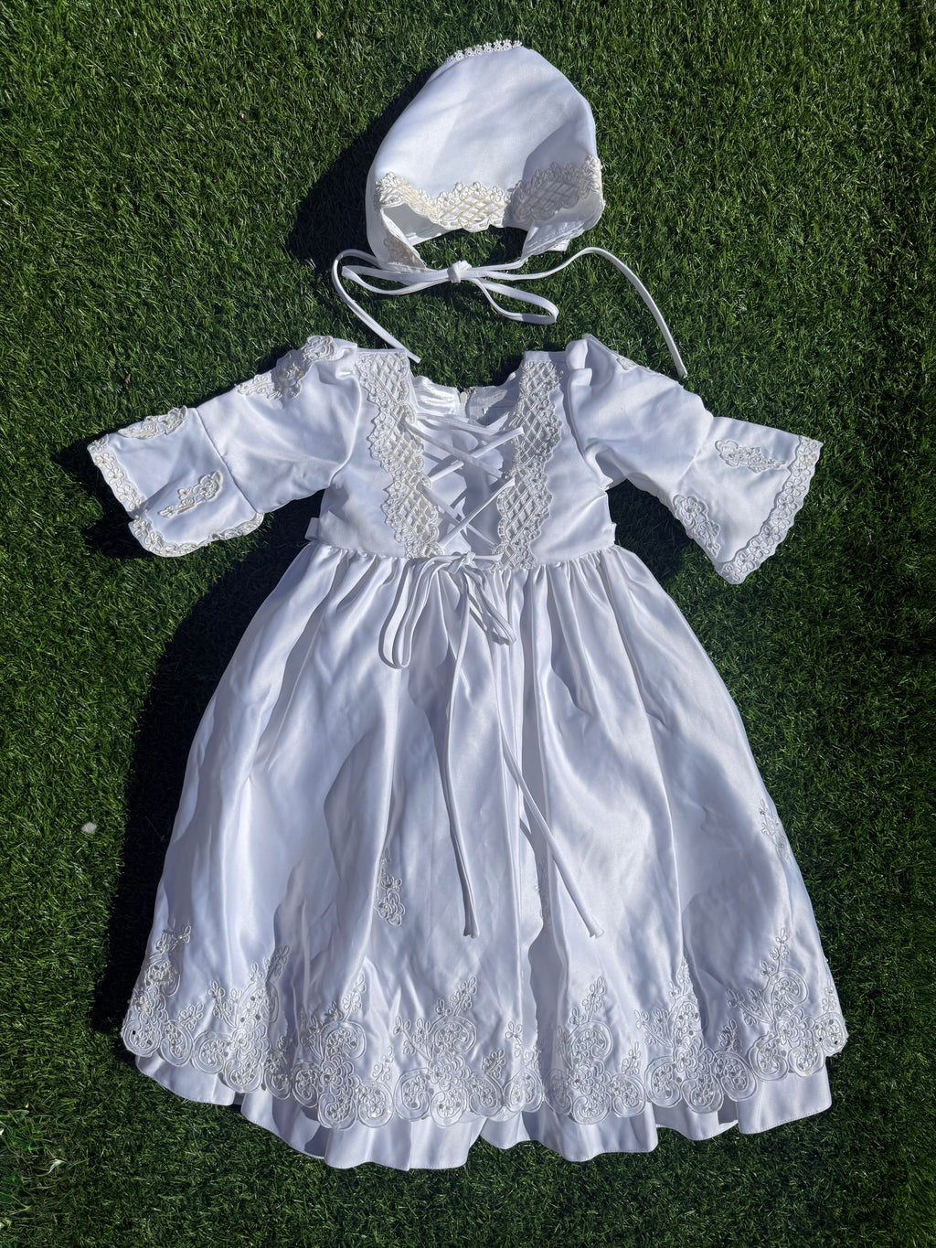 Enchanted Corset Christening & Baptism Set 🕊️🤍