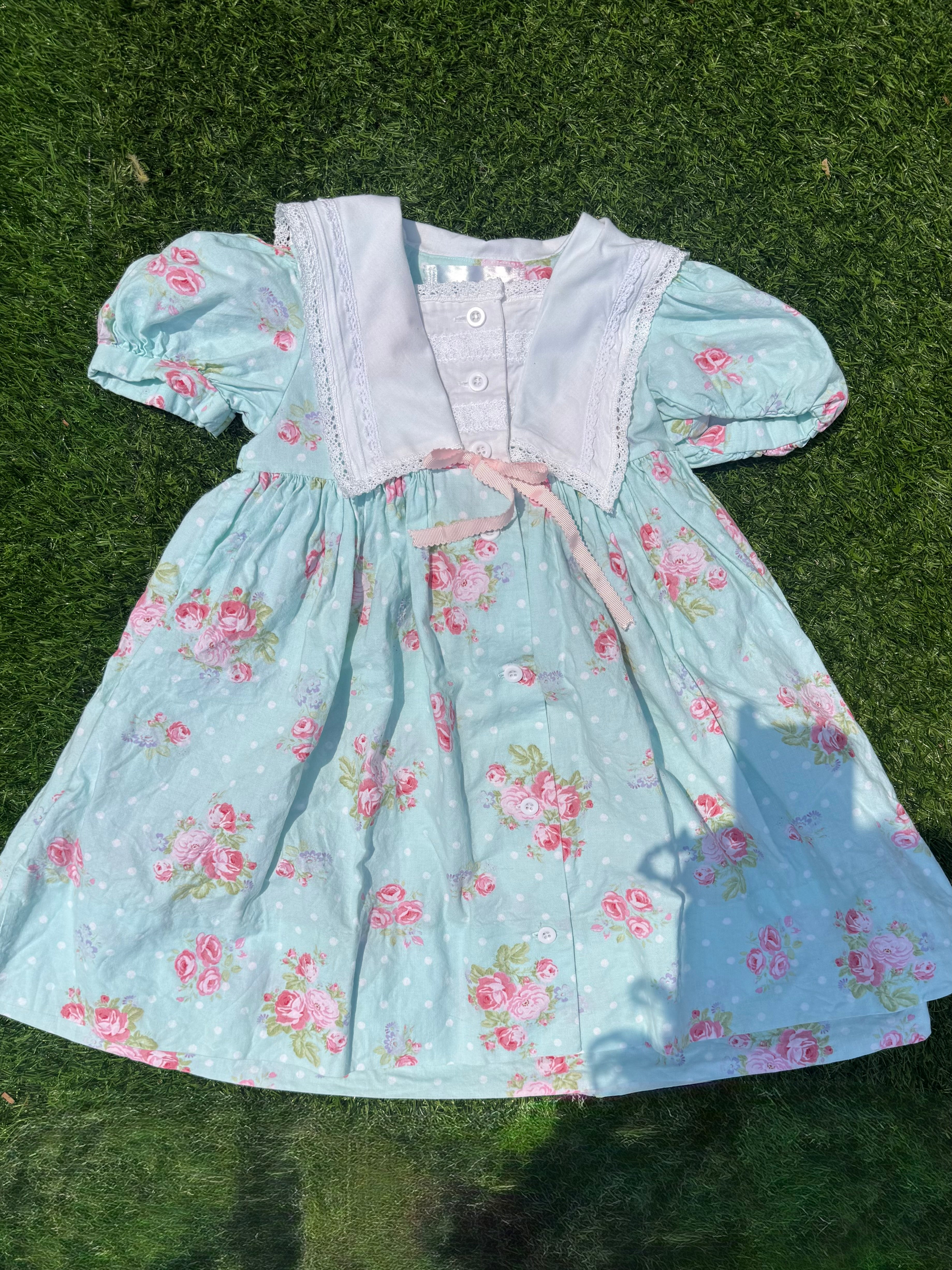 Sky Rose Baby Dress & Bloomers Set