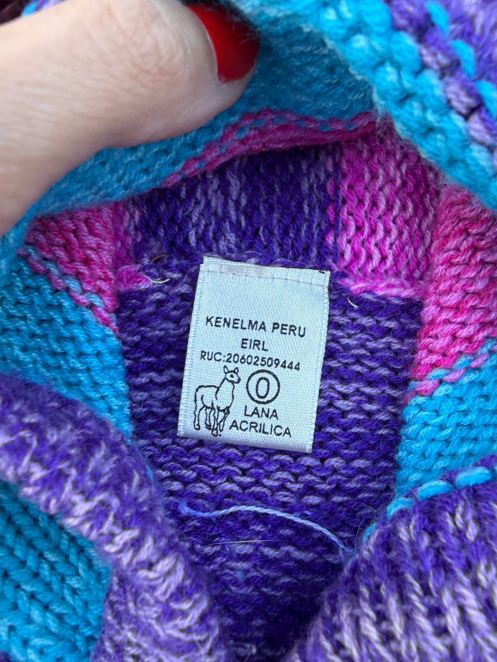 Peruvian Fairy Garden Baby Sweater 🦙🌈