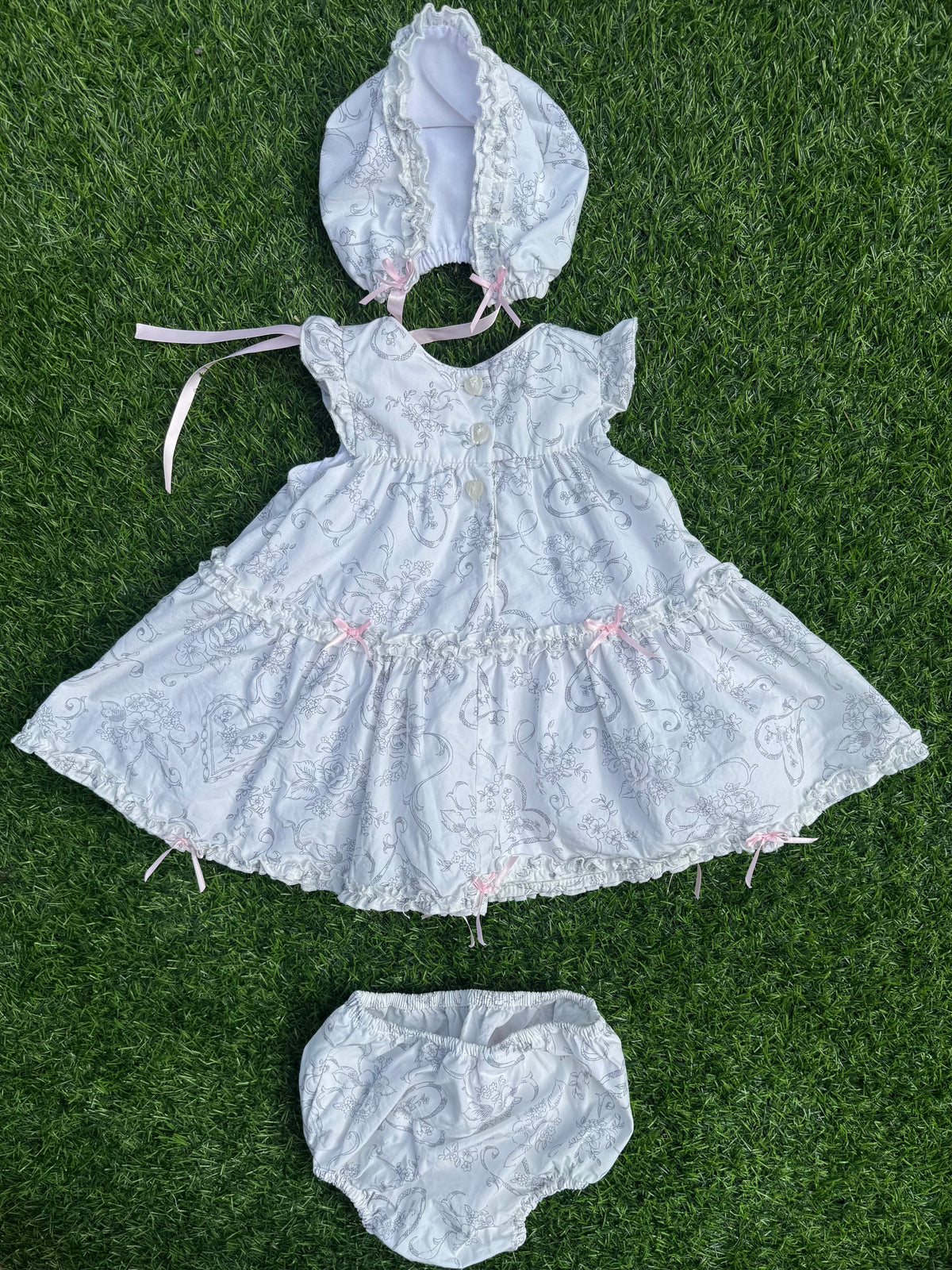 Swan Vintage Baby Dress Set 🦢🎀