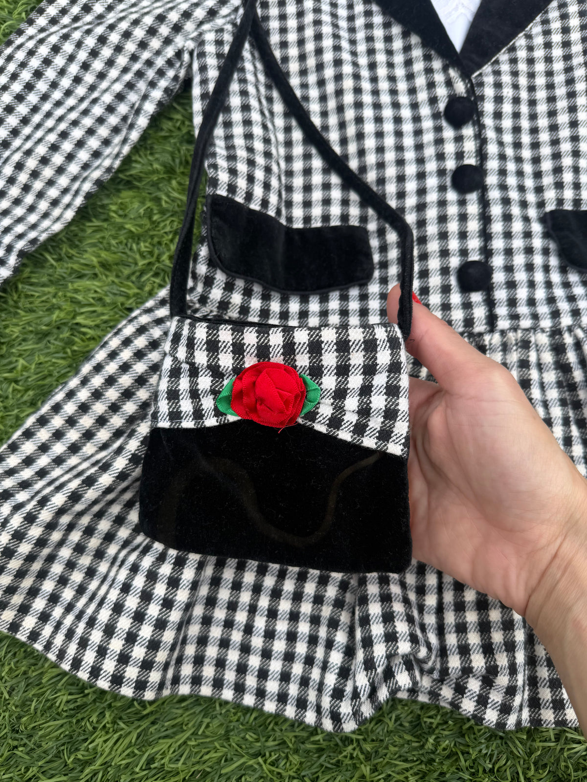 Fifth Avenue Rose Toddler Dress with Matching Purse🌹