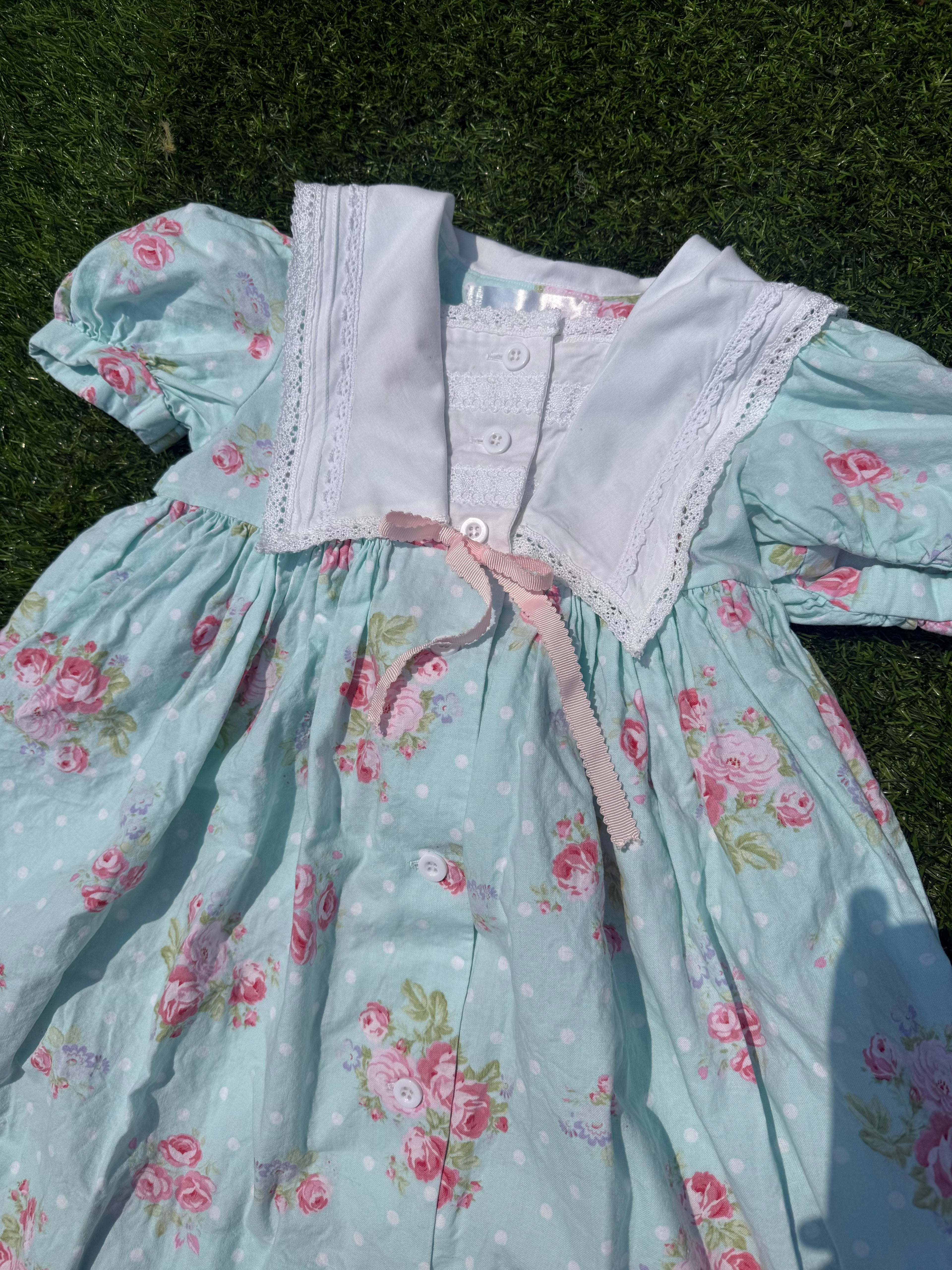 Sky Rose Baby Dress & Bloomers Set