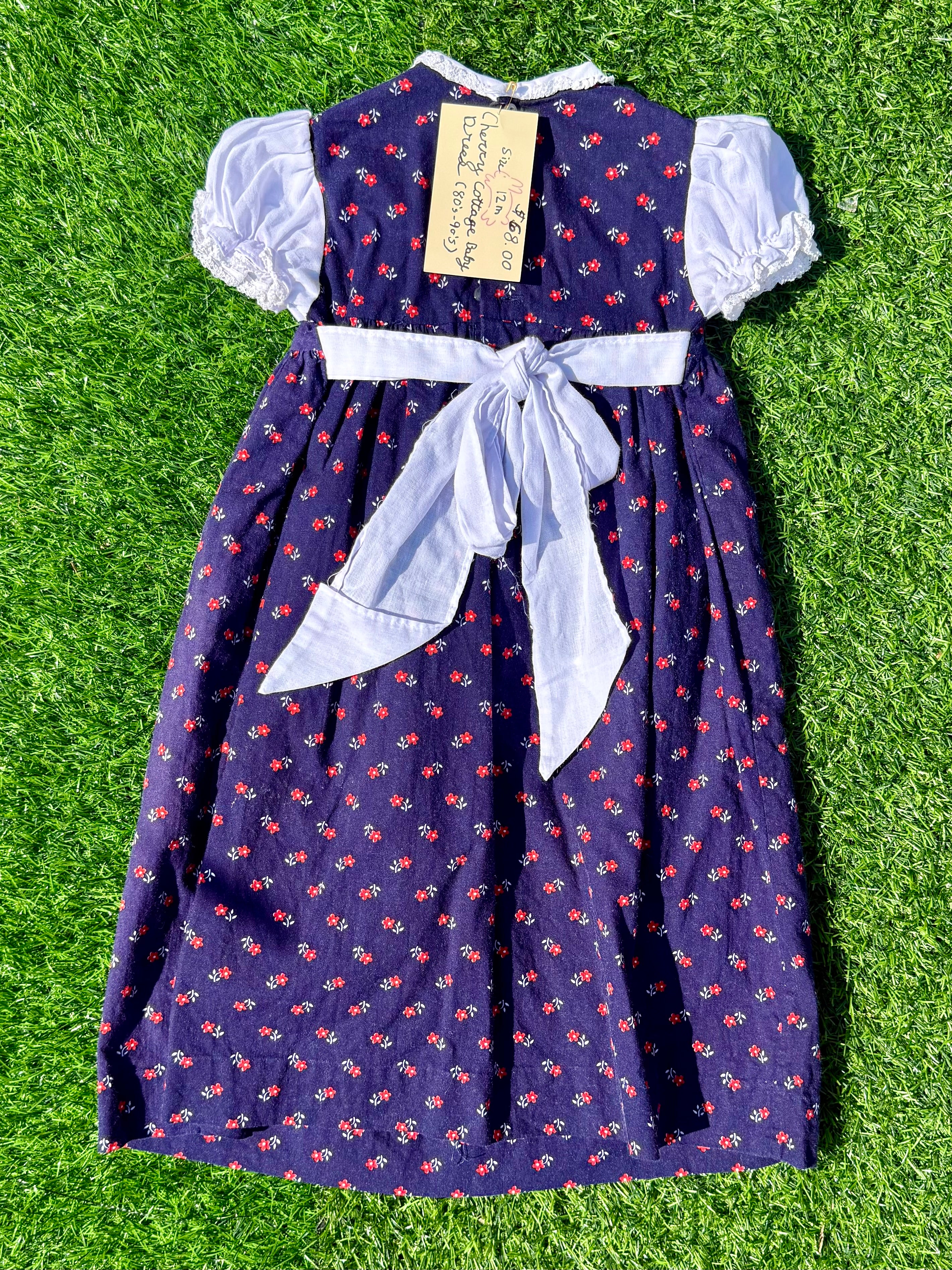 Cherry Cottage Hand-Smocked Baby Dress