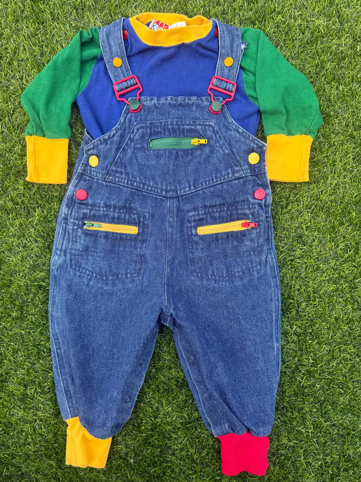 McKids Primary Color Vintage Overall Set 🧸