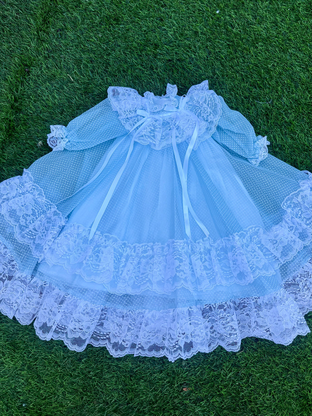 Little Lace Cloud Baby Dress and Underdress Set