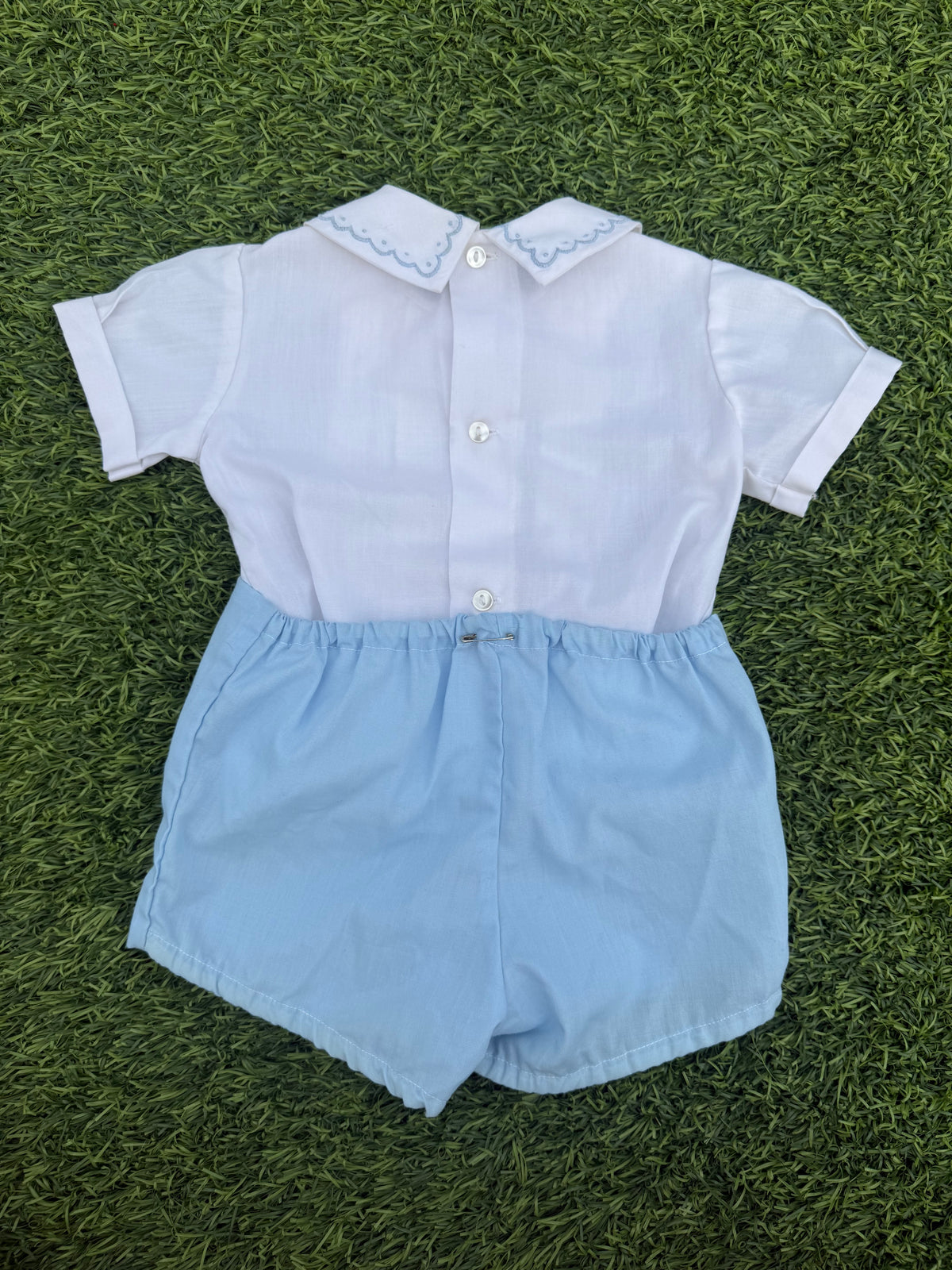 Little Blue Choo-Choo Baby Romper🚂