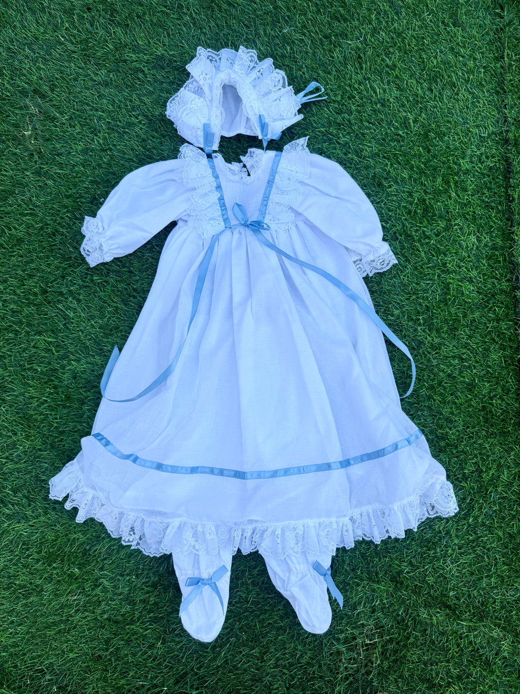 Powder Blue Baby Three-Piece Set
