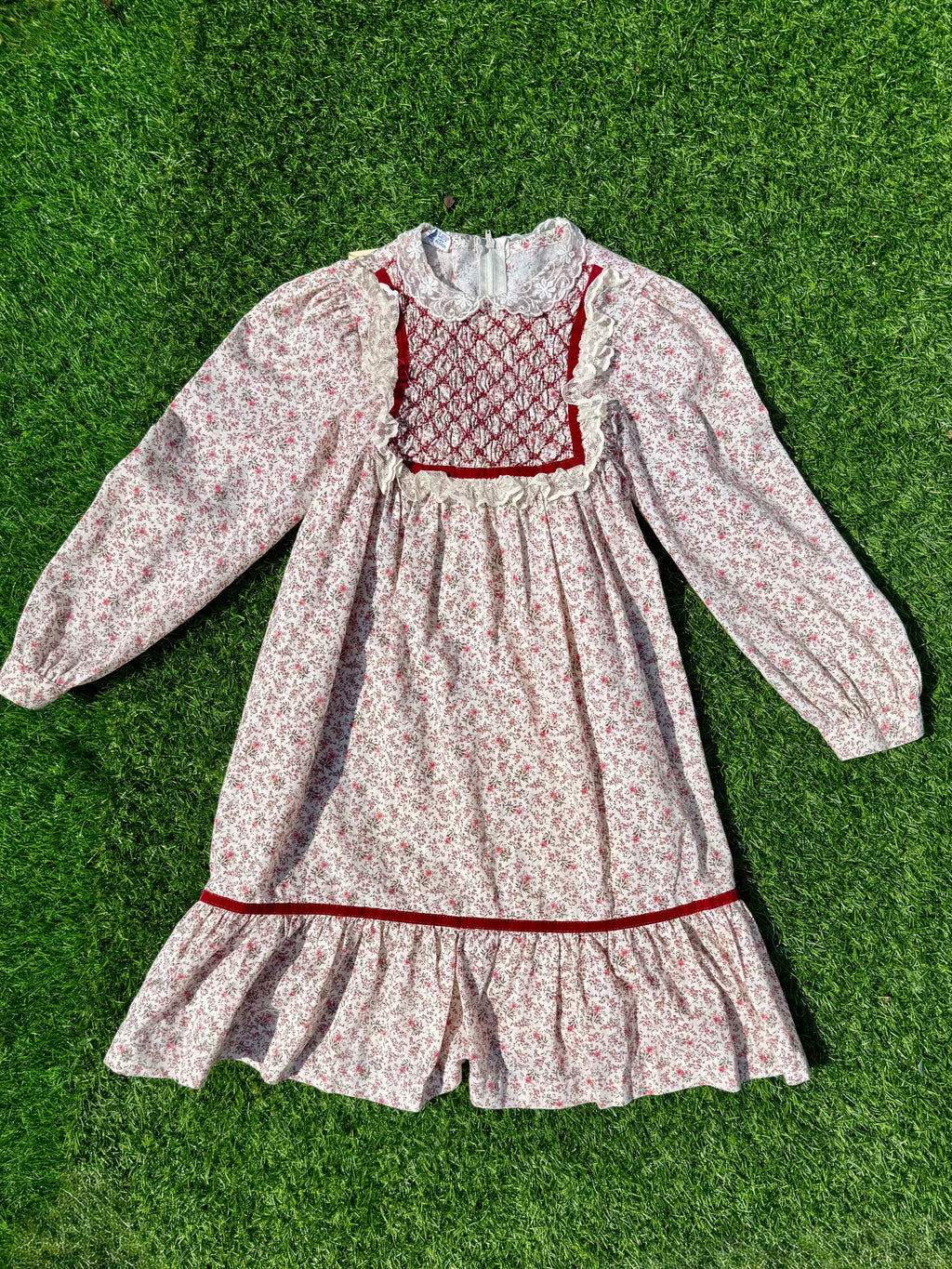 Hollyhock Hand-Smocked Child's Dress