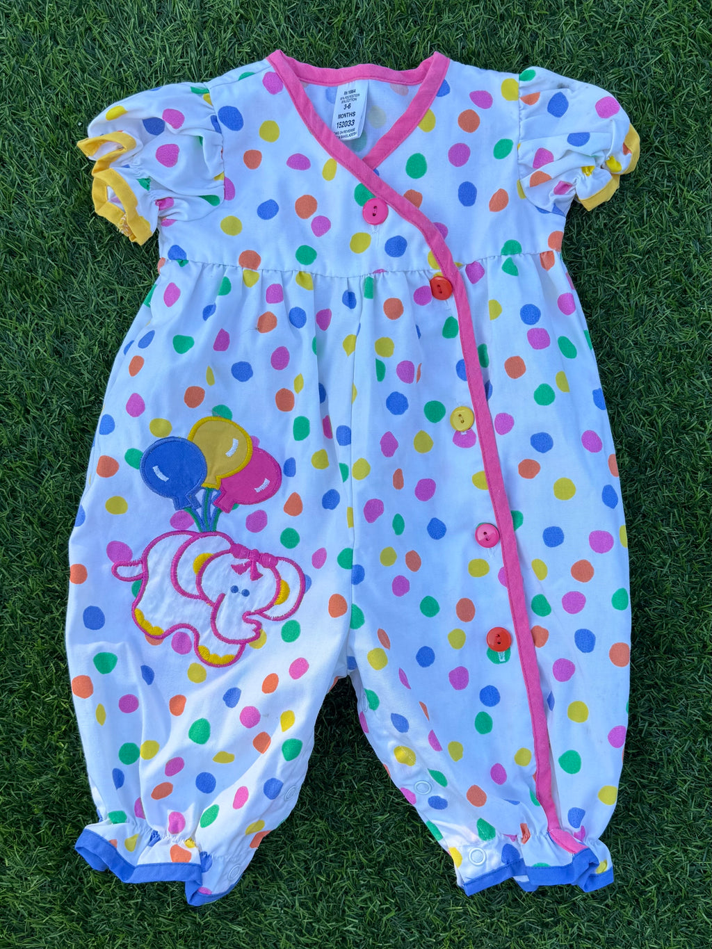 Birthday Confetti Baby Jumpsuit 🎈🐘