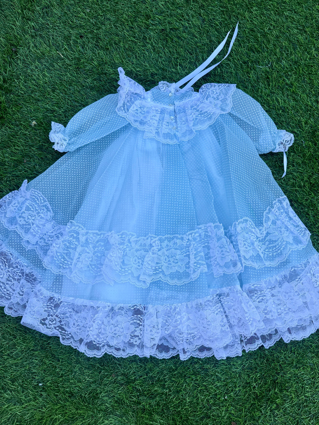 Little Lace Cloud Baby Dress and Underdress Set