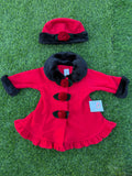 Winter Rose Baby Coat & Hat Set 🌹🖤