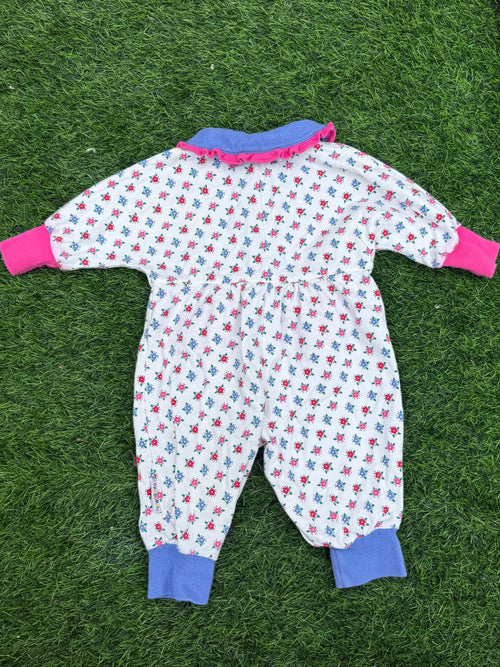 1989 Gymboree Tiny Garden Newborn Jumpsuit 🌸💜
