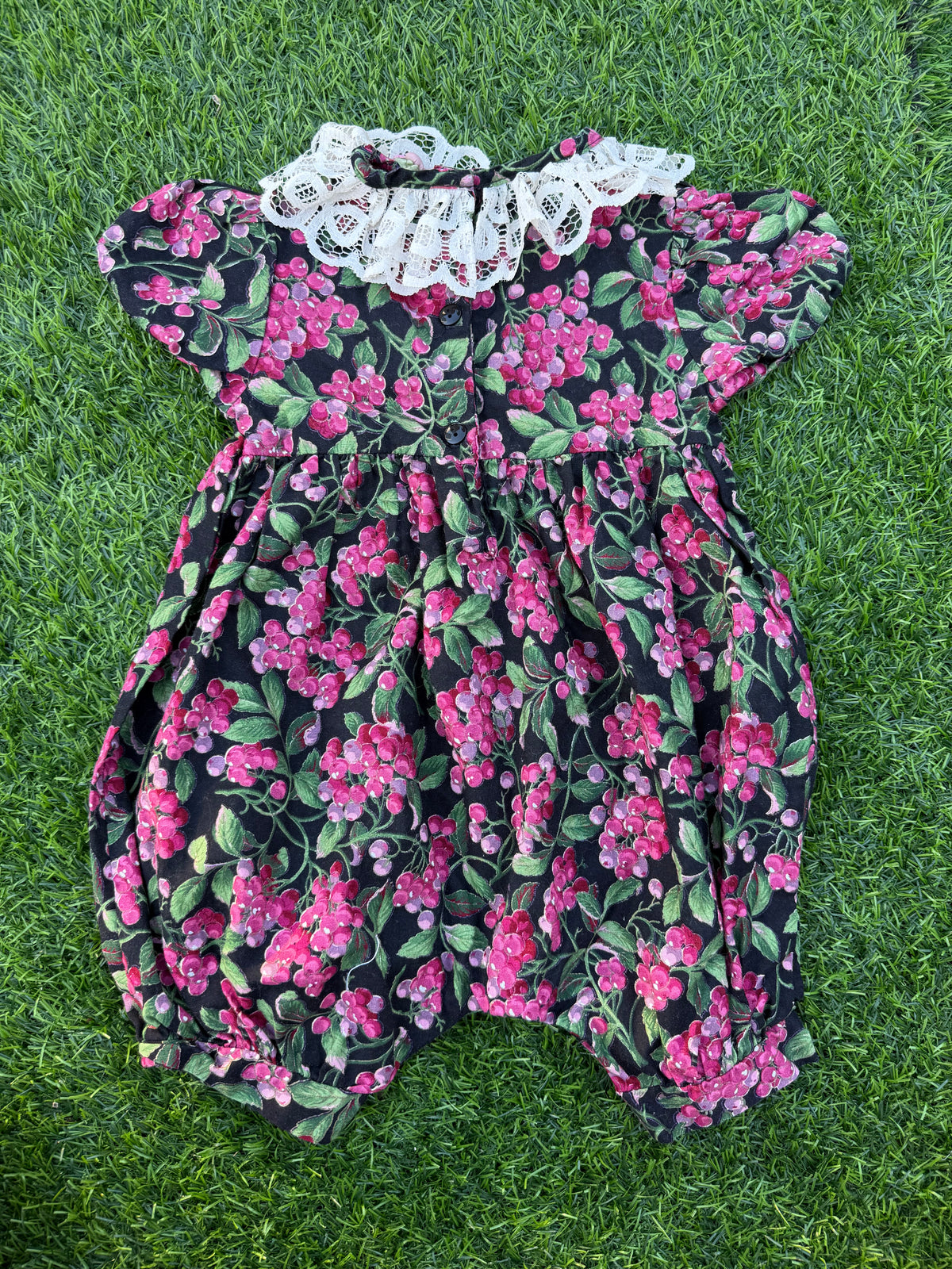 Berry Garden Baby Romper 🍒🌸