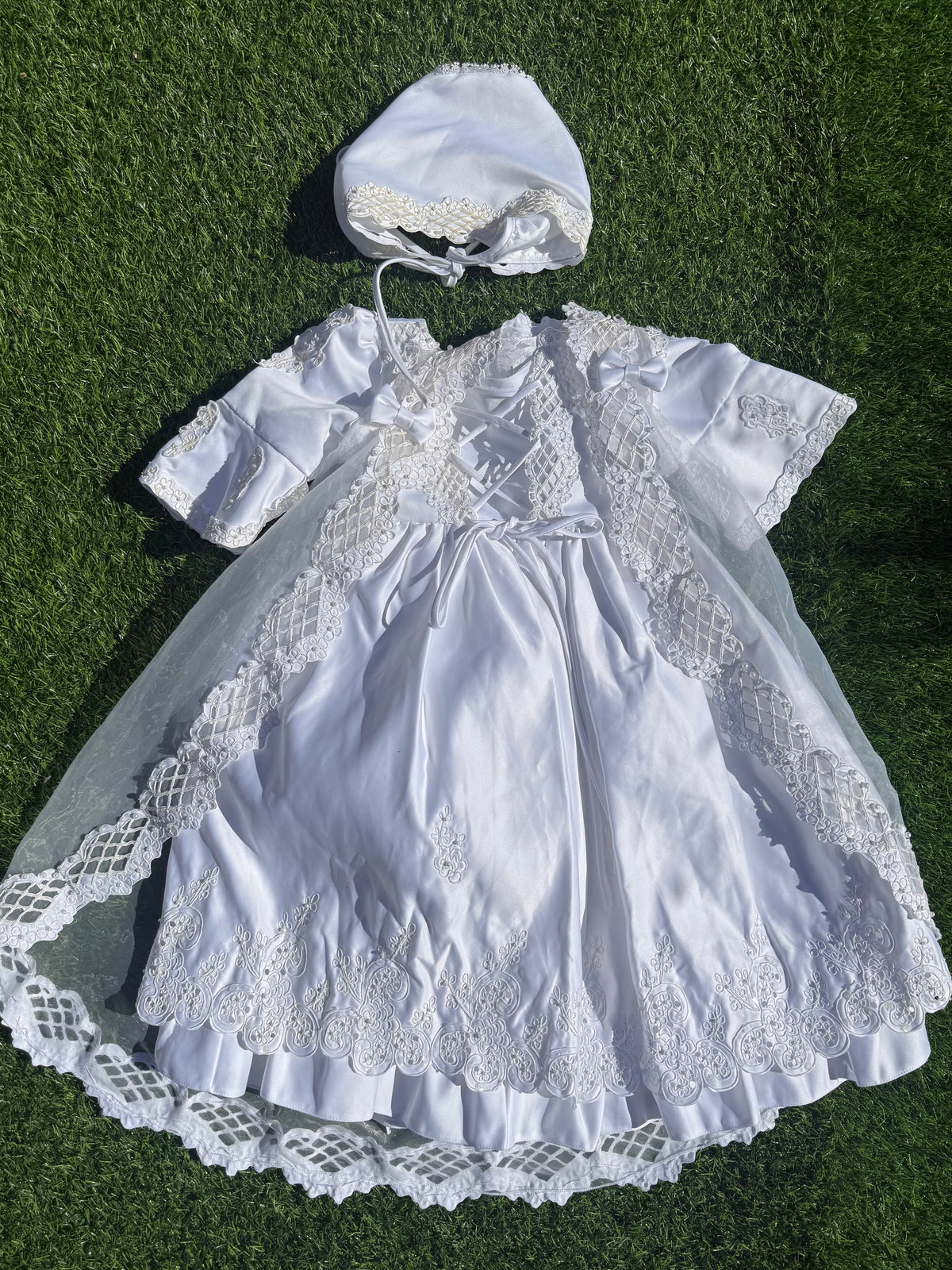 Enchanted Corset Christening & Baptism Set 🕊️🤍