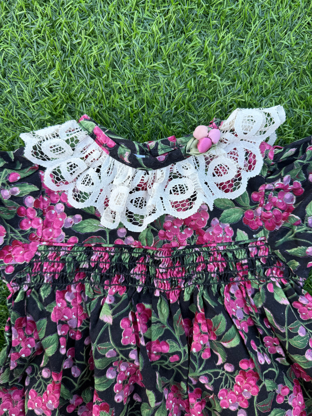 Berry Garden Baby Romper 🍒🌸
