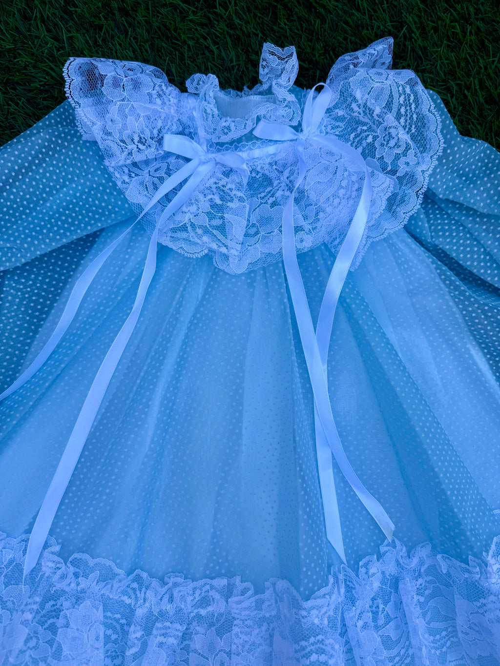 Little Lace Cloud Baby Dress and Underdress Set