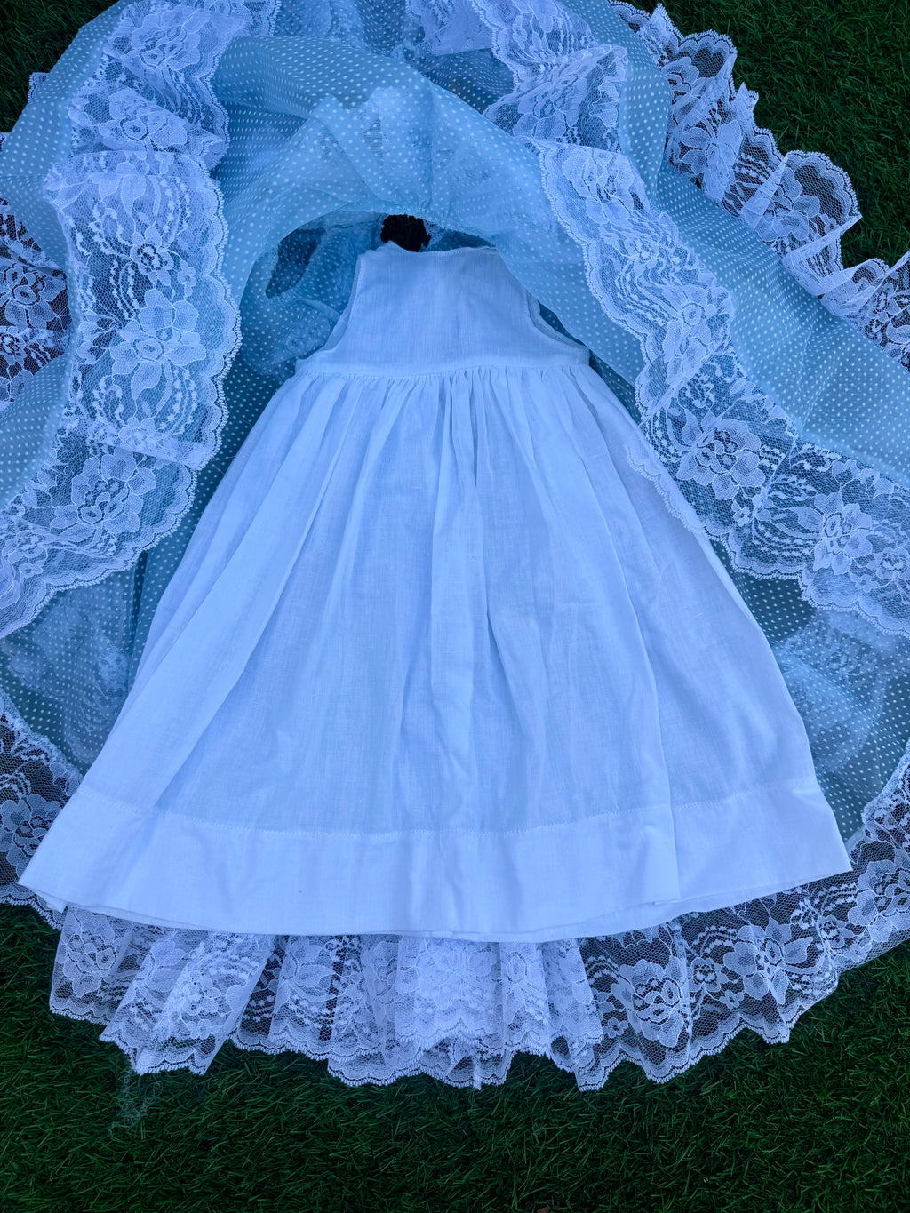 Little Lace Cloud Baby Dress and Underdress Set