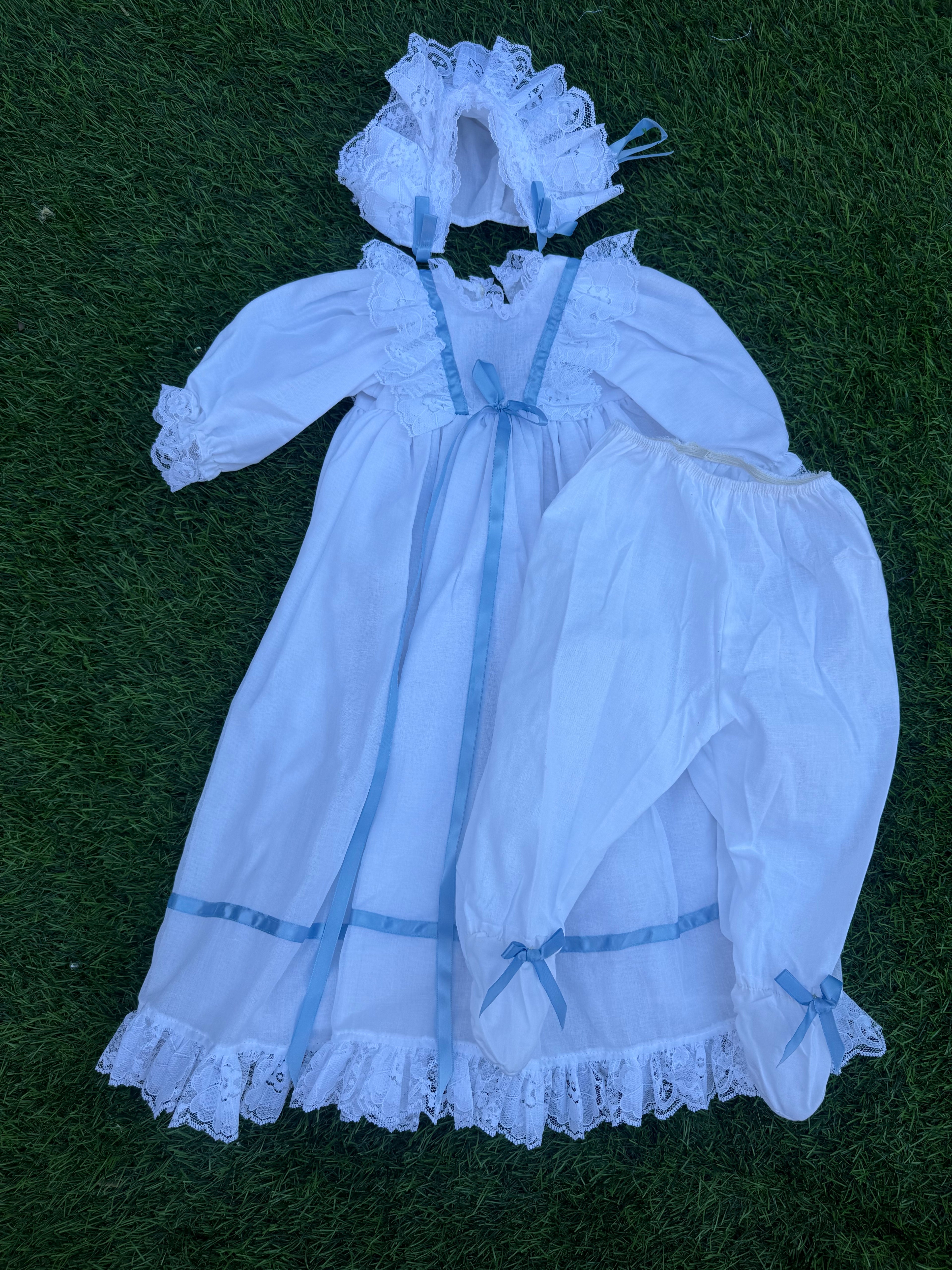 Powder Blue Baby Three-Piece Set