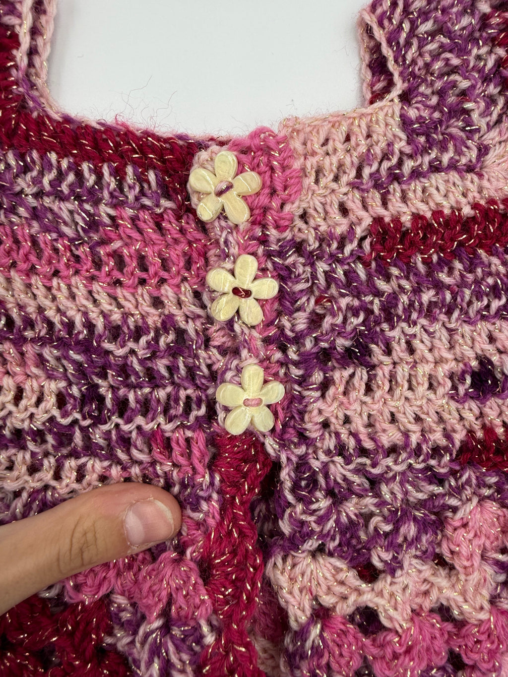 Berry Blossom Handmade Baby Sweater Set