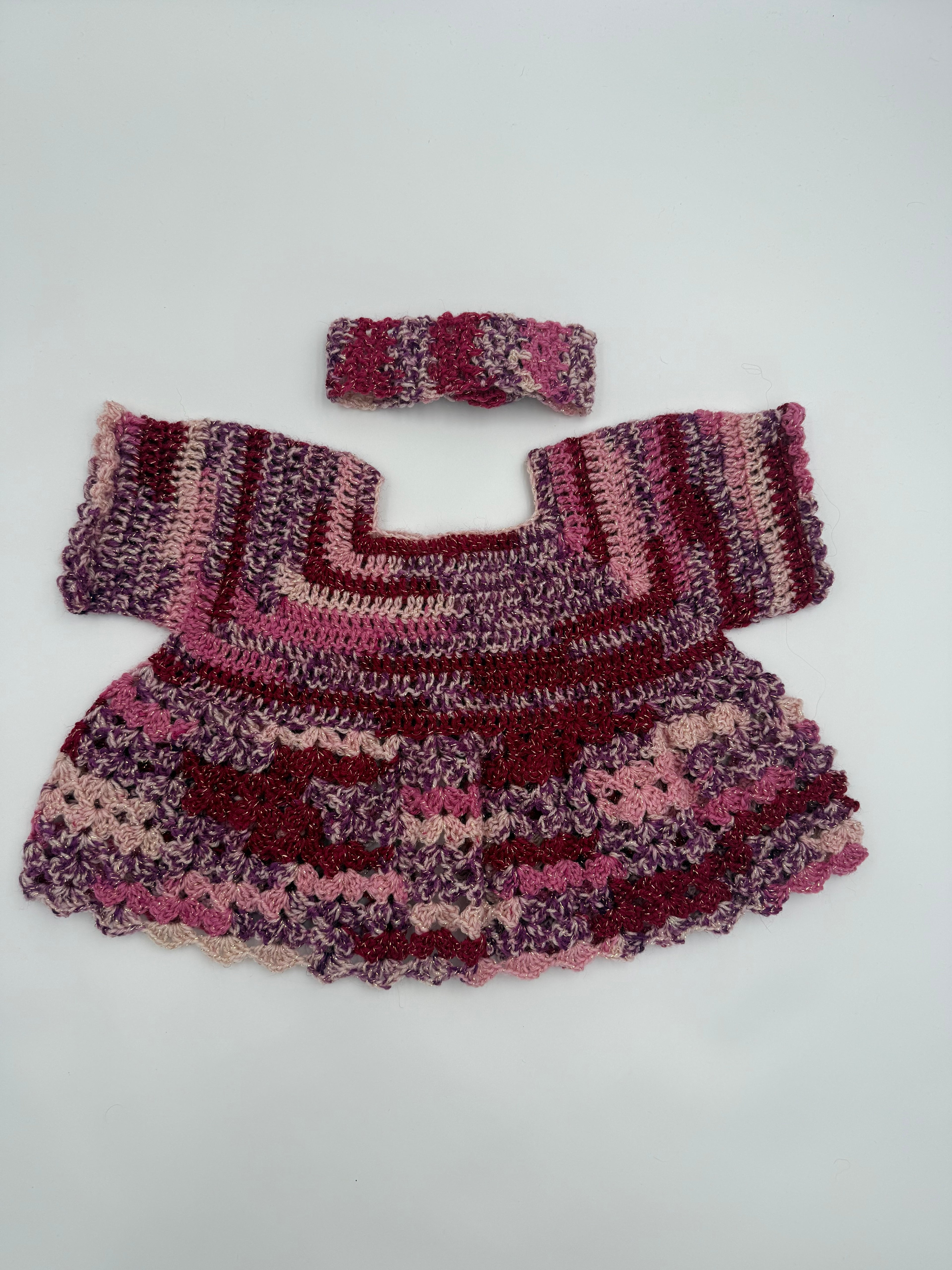 Berry Blossom Handmade Baby Sweater Set