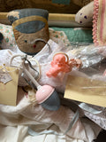 1940s Blue & Pink Vintage Baby Rattle