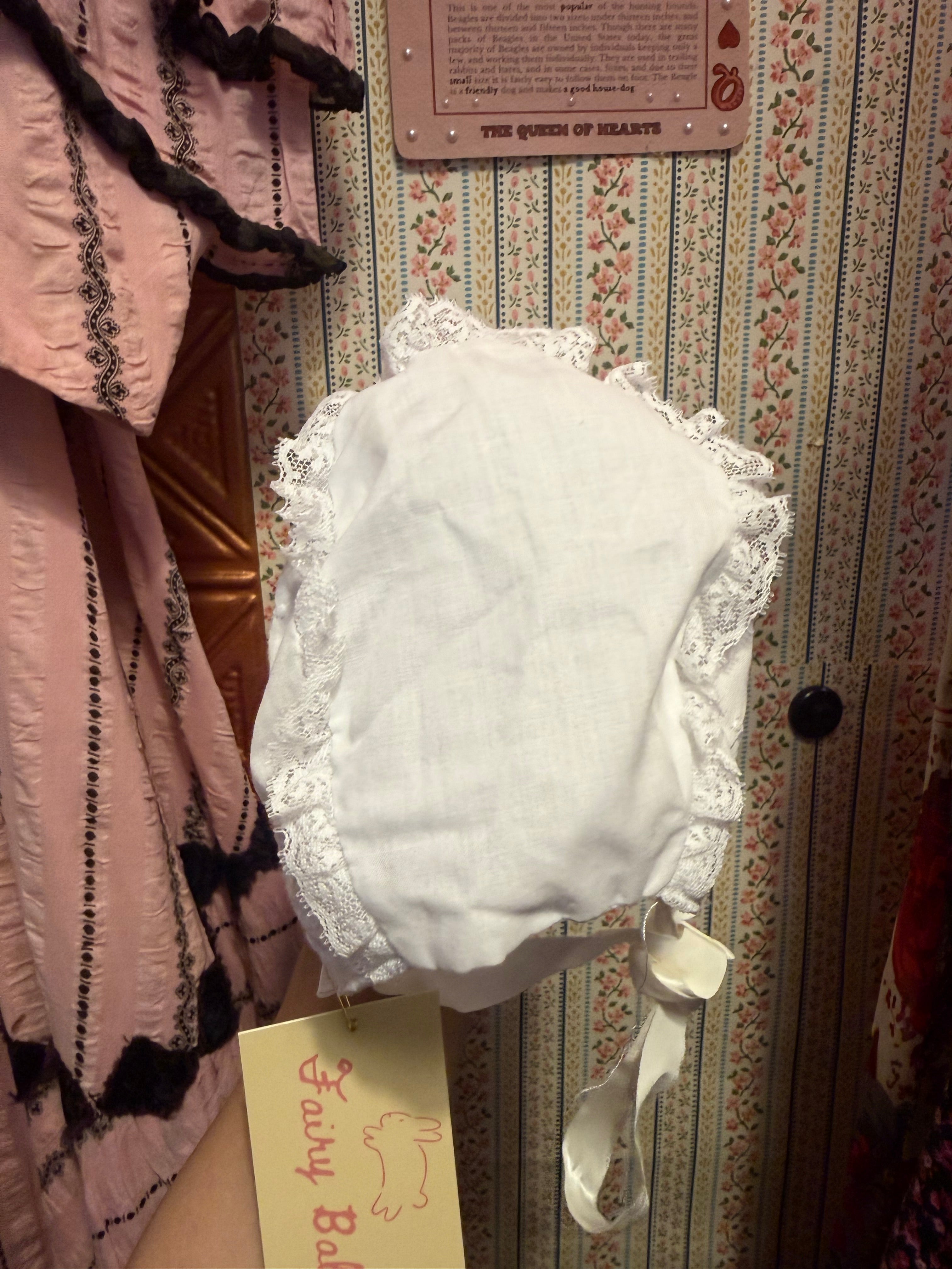 Victorian Angel's Lace Baby Bonnet