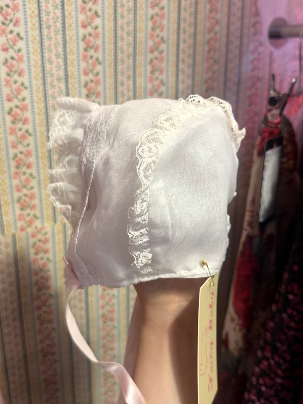 Victorian Lace Garden Baby Bonnet