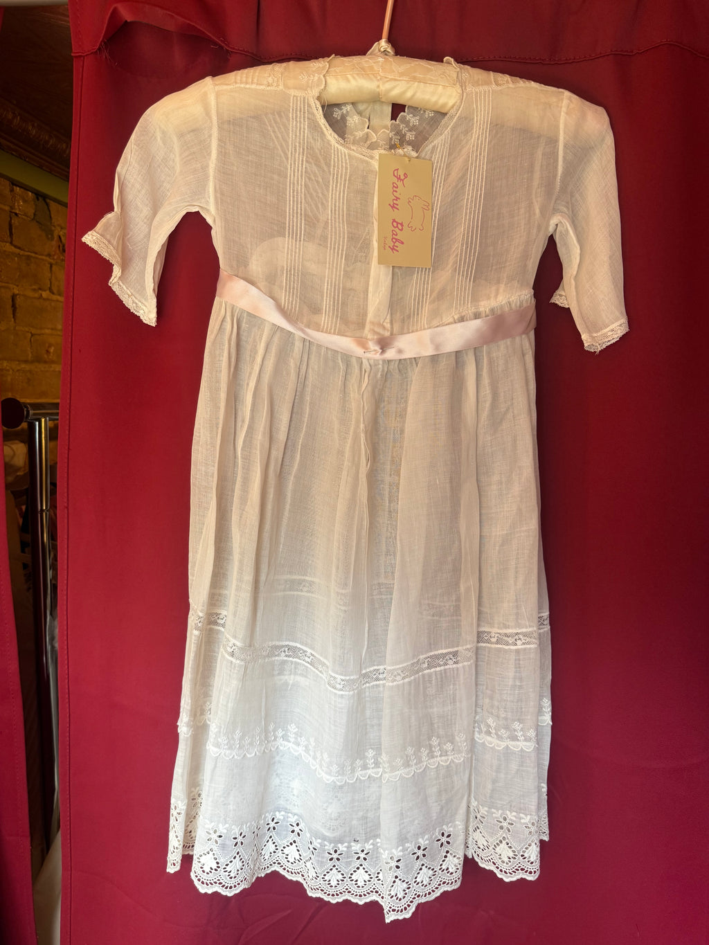 Victorian Pink Ribbon Butterfly Garden Dress