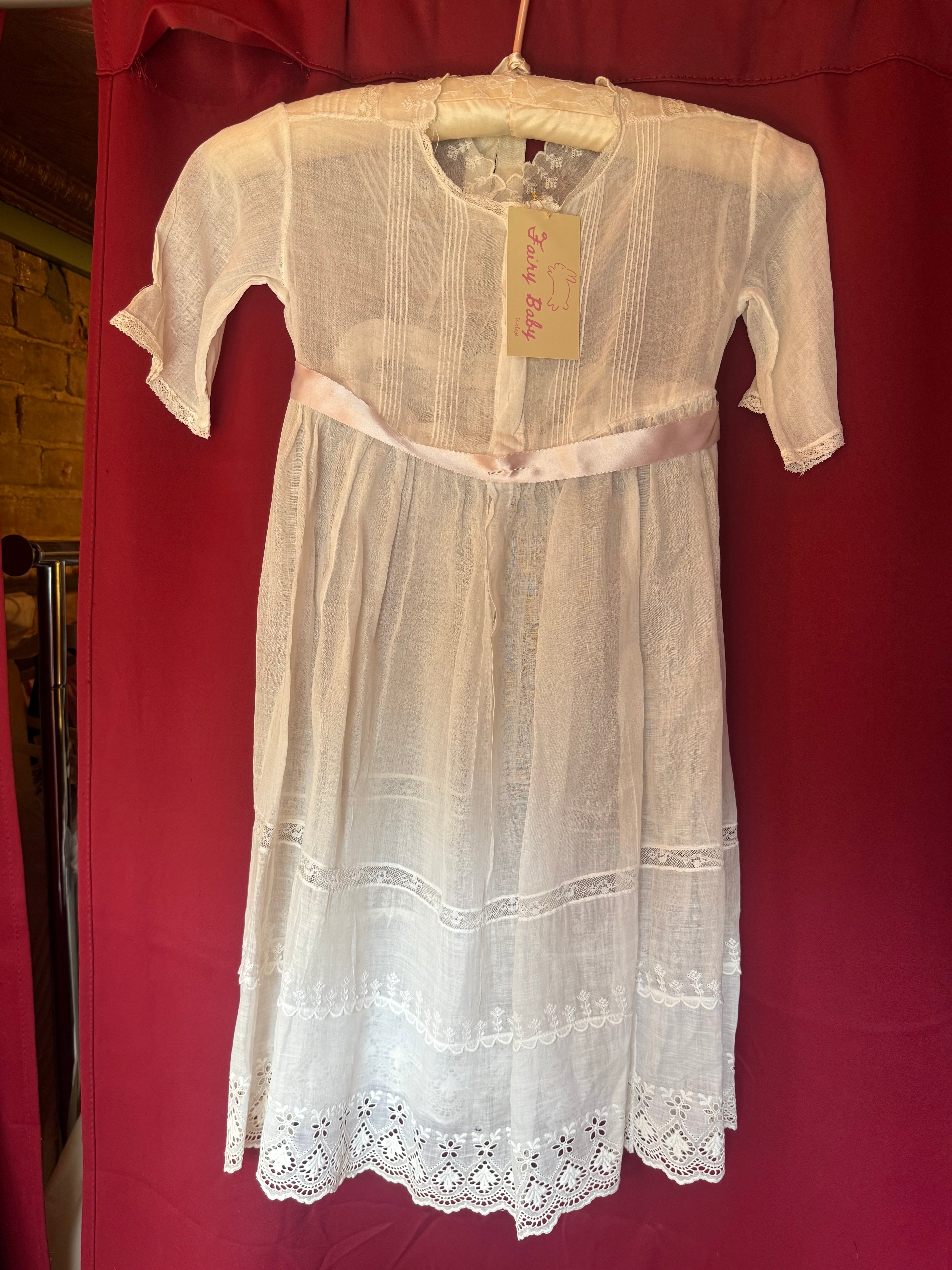 Victorian Pink Ribbon Butterfly Garden Dress