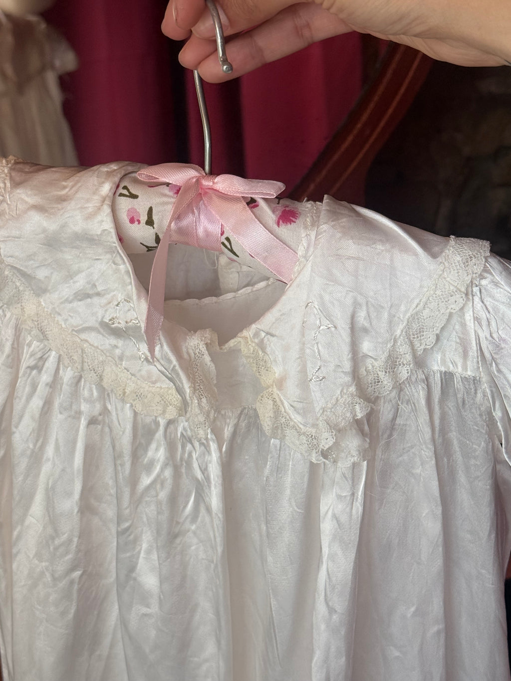 3 Piece 1940s Silk Baptism Gown