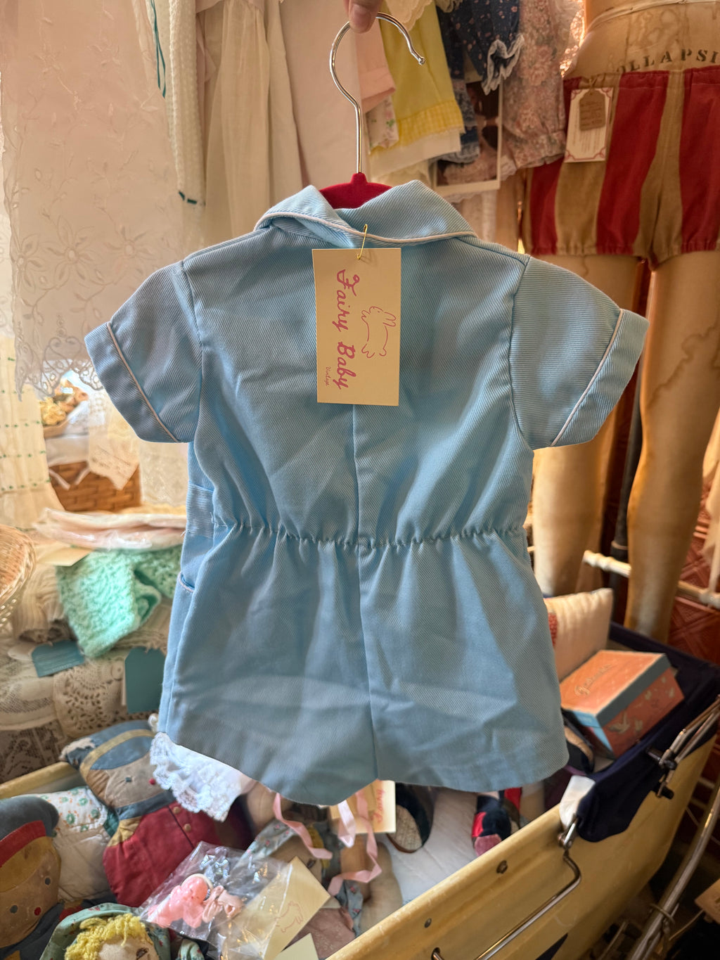Baby Originals Blue Giraffe Romper