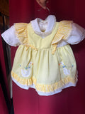Vintage Yellow Duckling Baby Dress