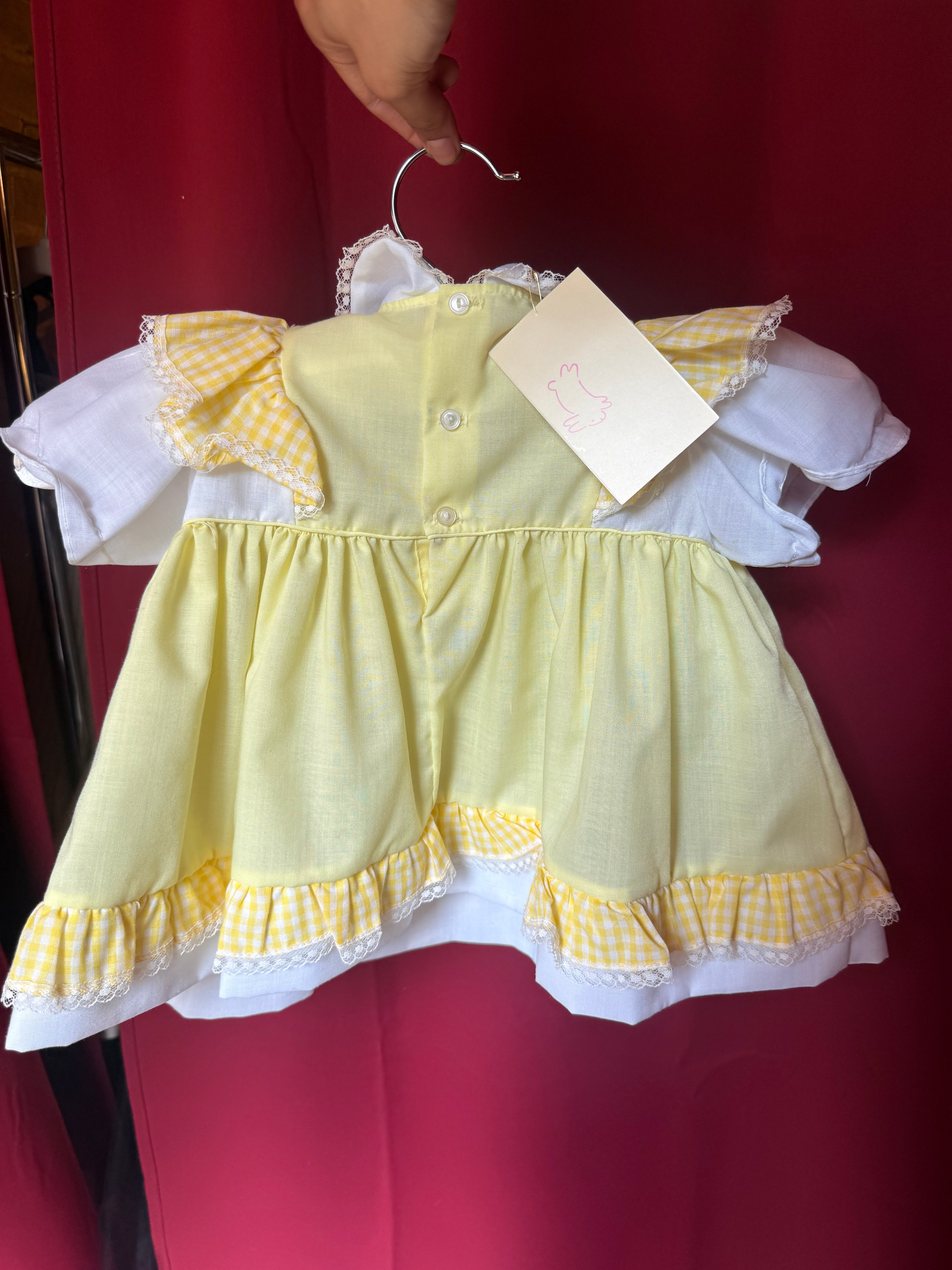 Vintage Yellow Duckling Baby Dress