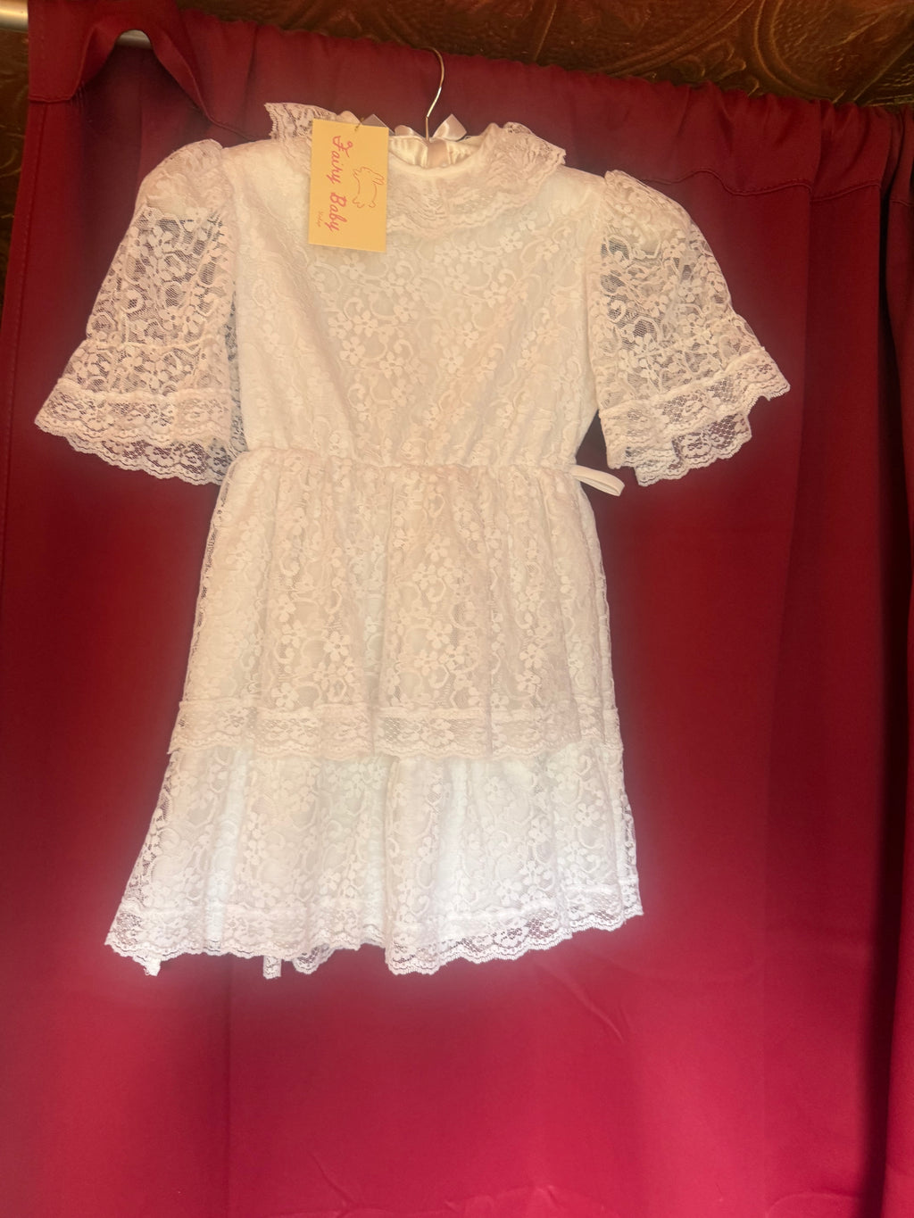 1980s- Early 90s Roanna Lace Garden Party Dress