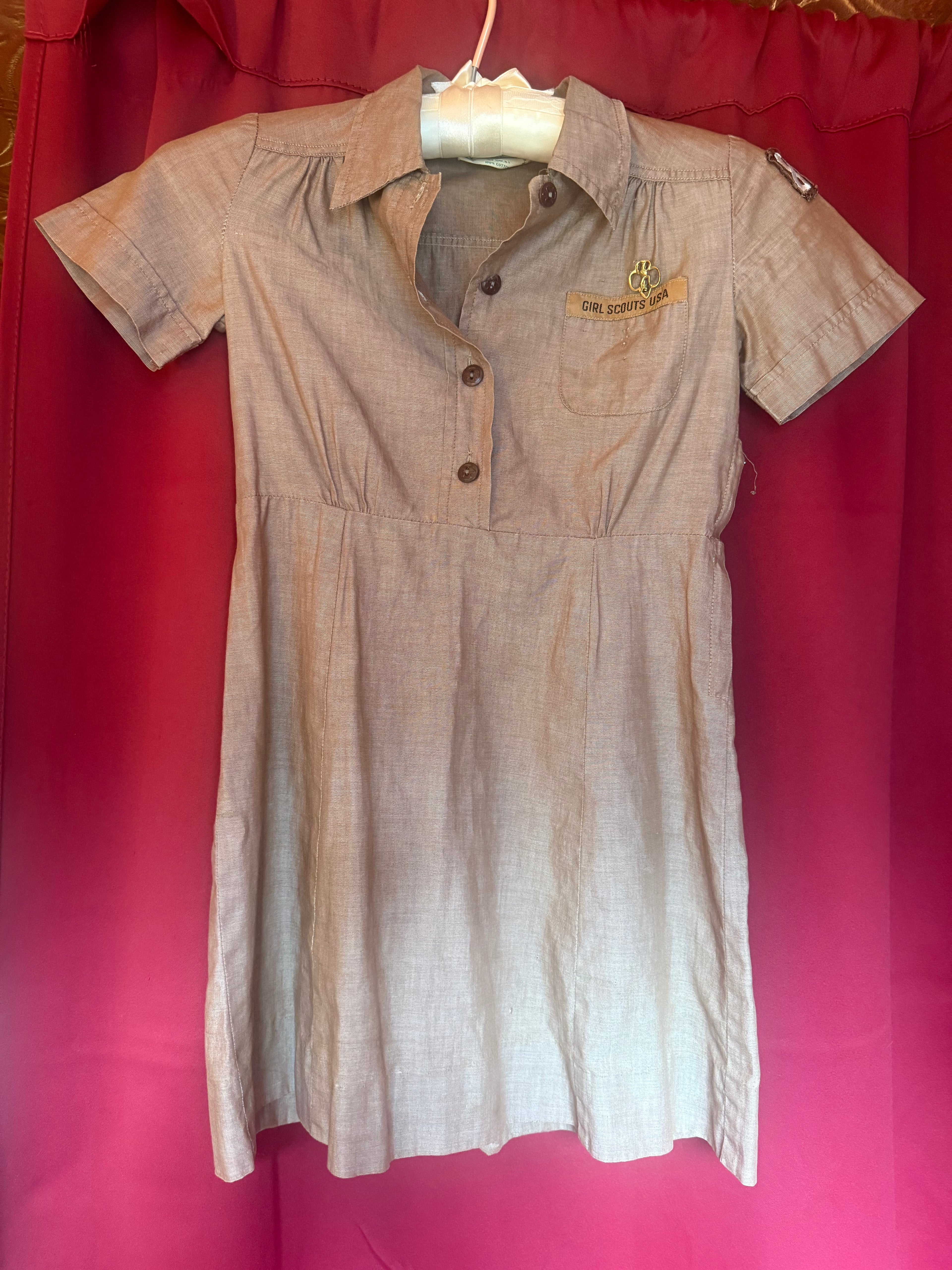 1950s Official Girl Scouts USA Uniform Dress