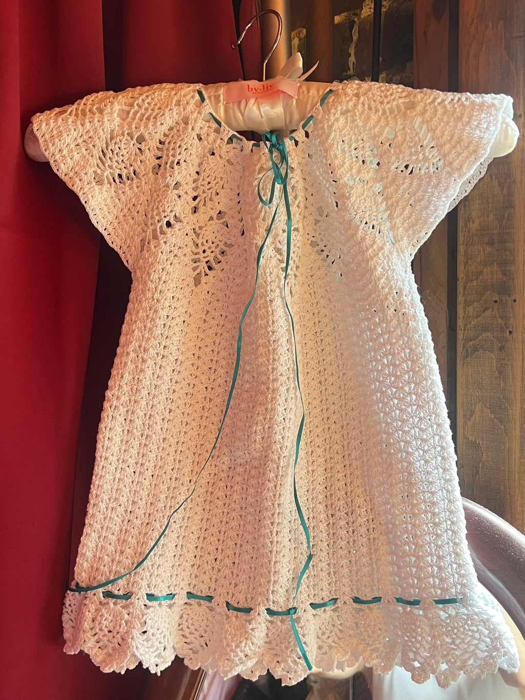 Victorian Hand-Crocheted Heirloom Baby Dress