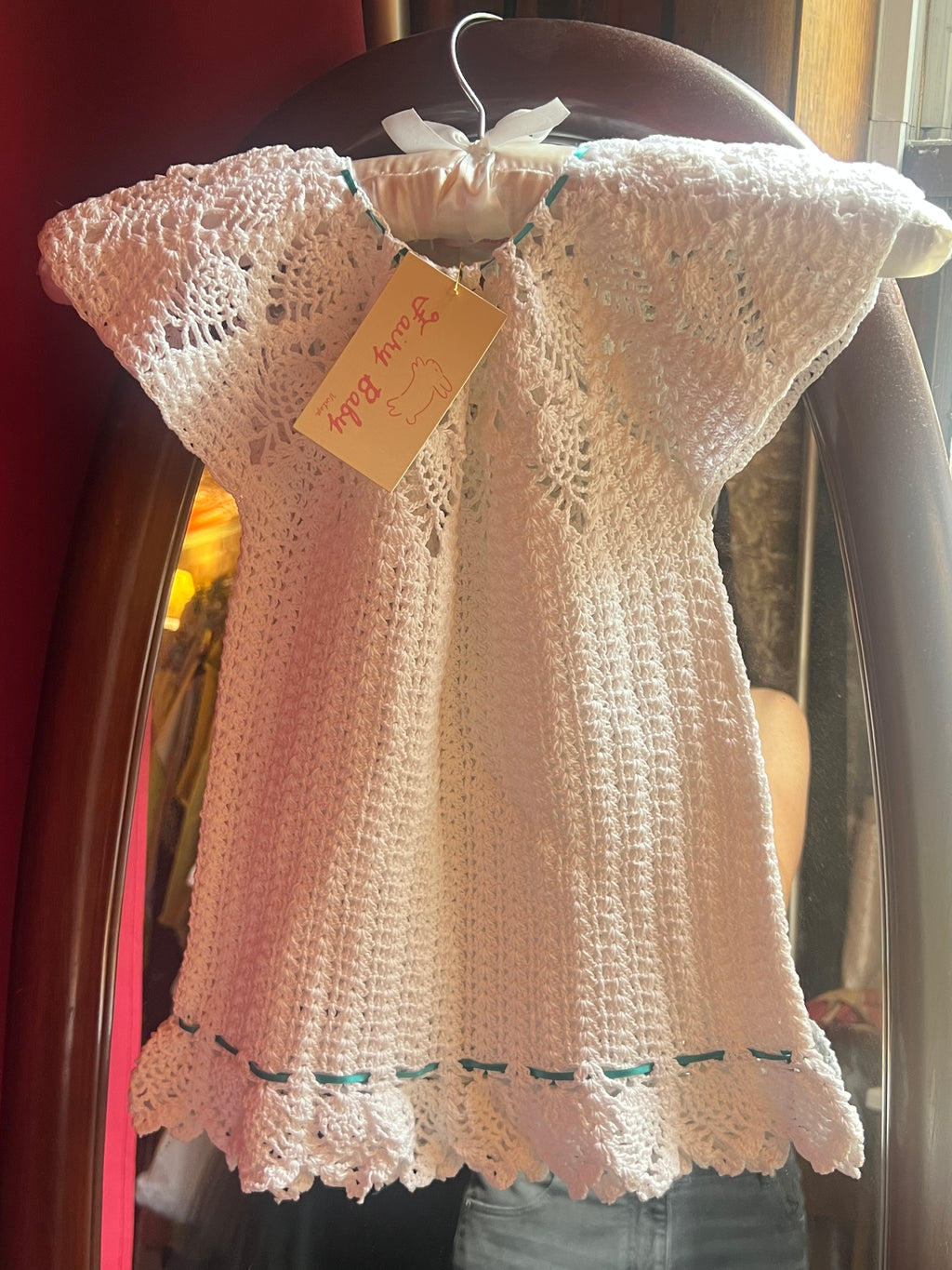 Victorian Hand-Crocheted Heirloom Baby Dress