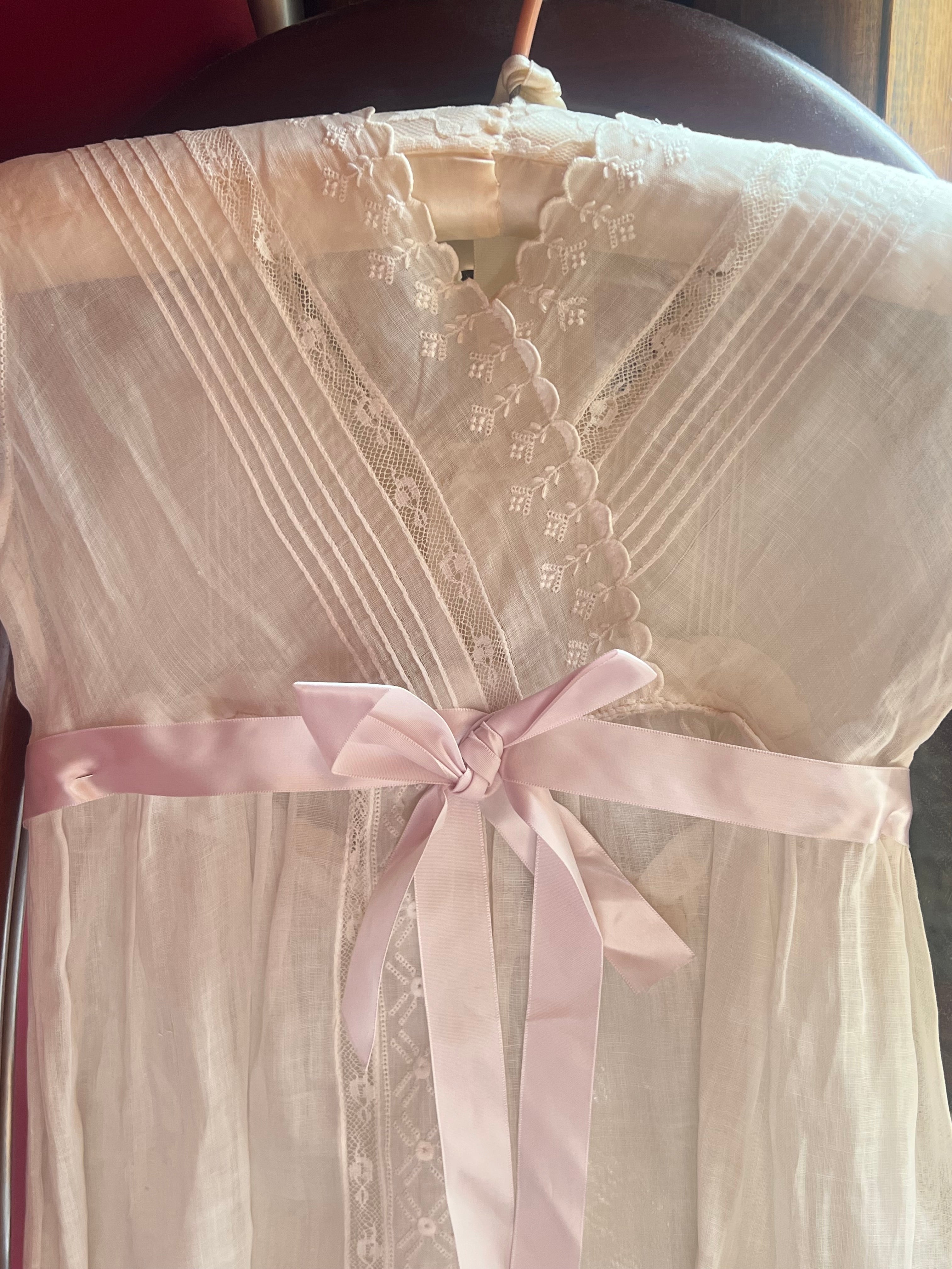 Victorian Pink Ribbon Butterfly Garden Dress