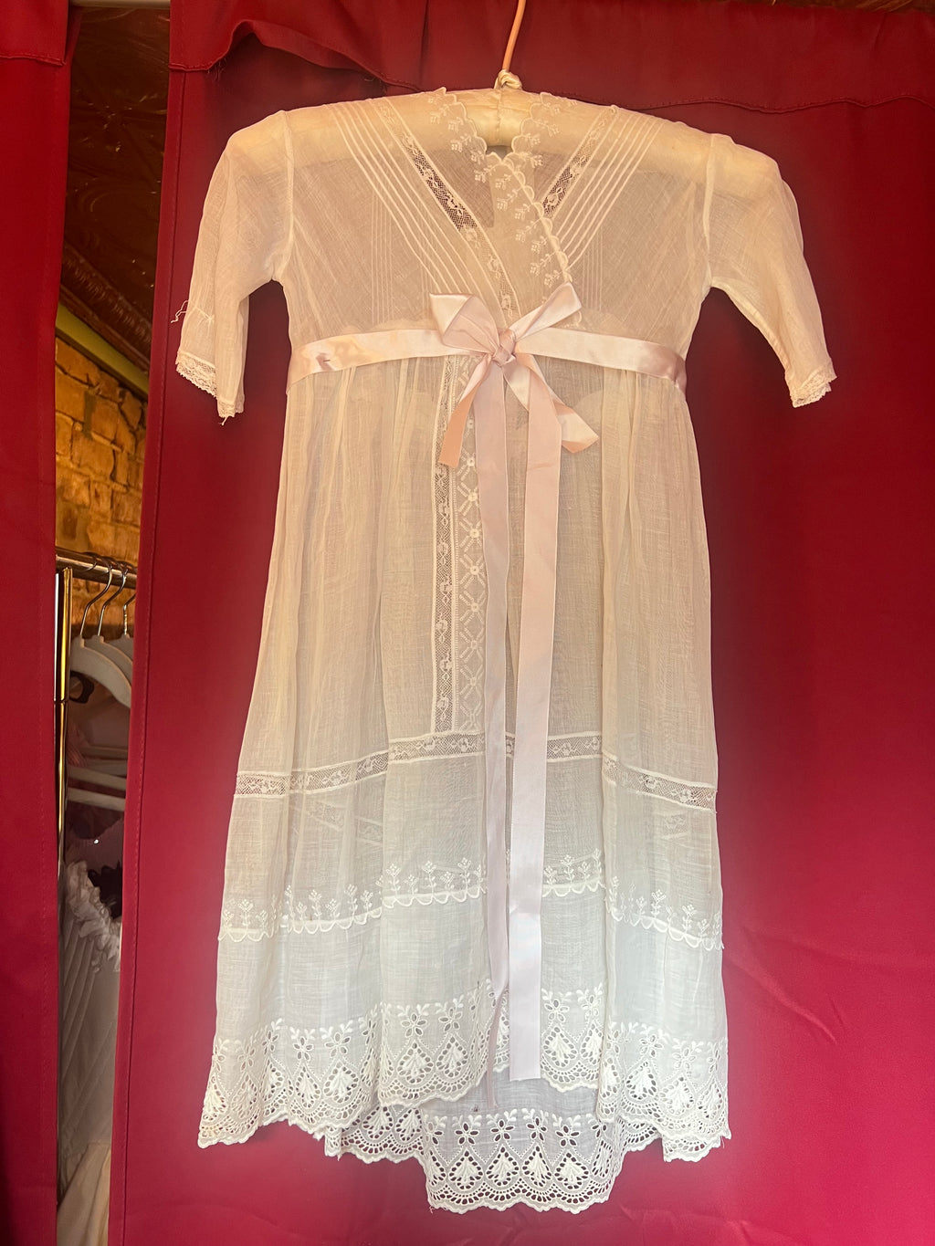 Victorian Pink Ribbon Butterfly Garden Dress