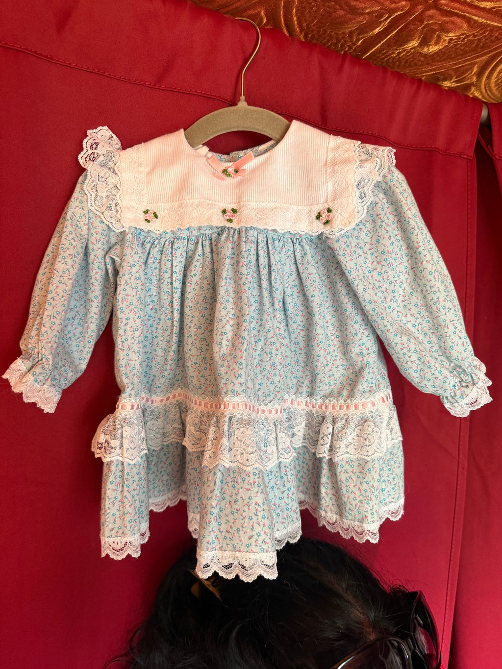 1980s Bluebell Garden Gunne Sax Baby Dress