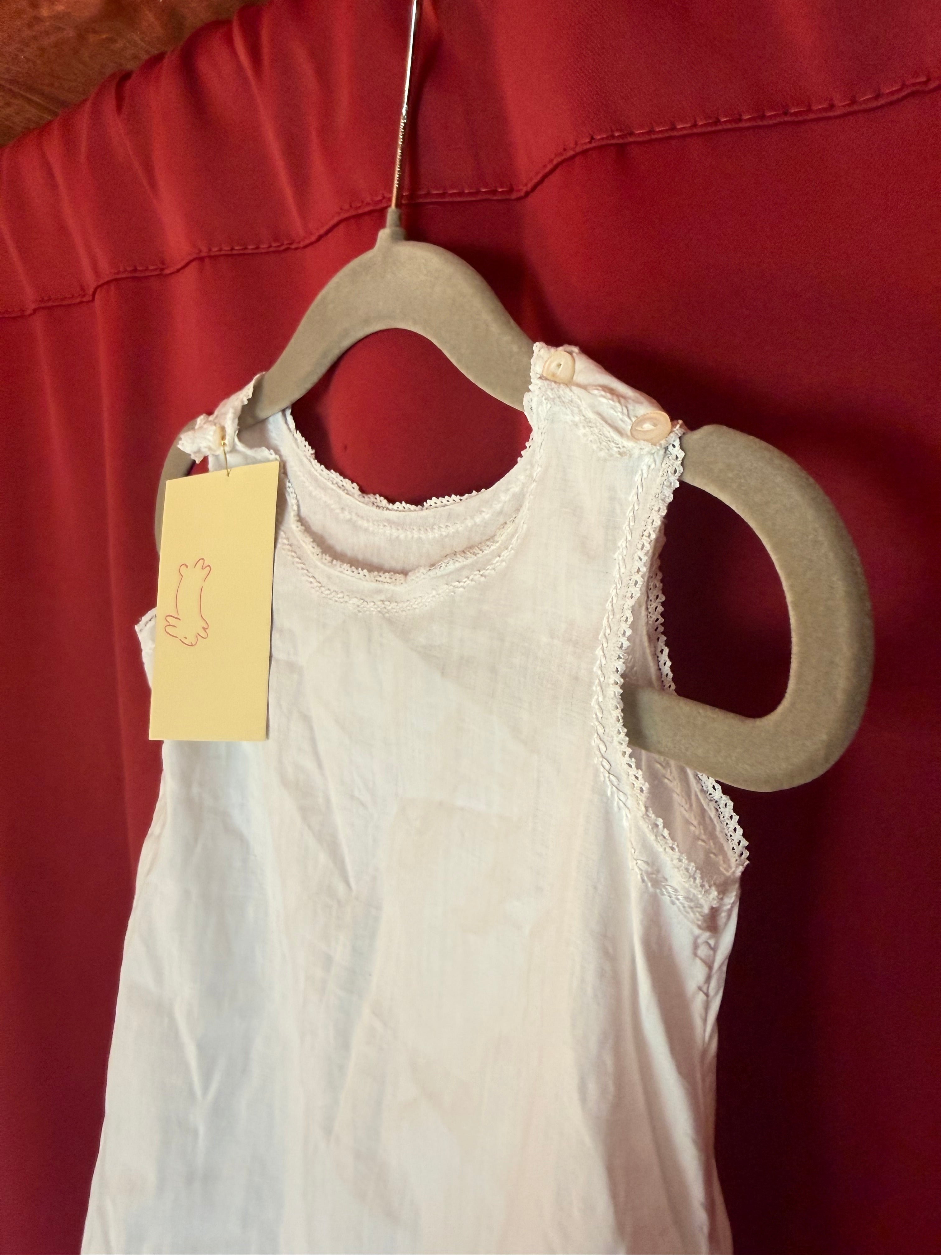 Victorian White Cotton Baby Underdress