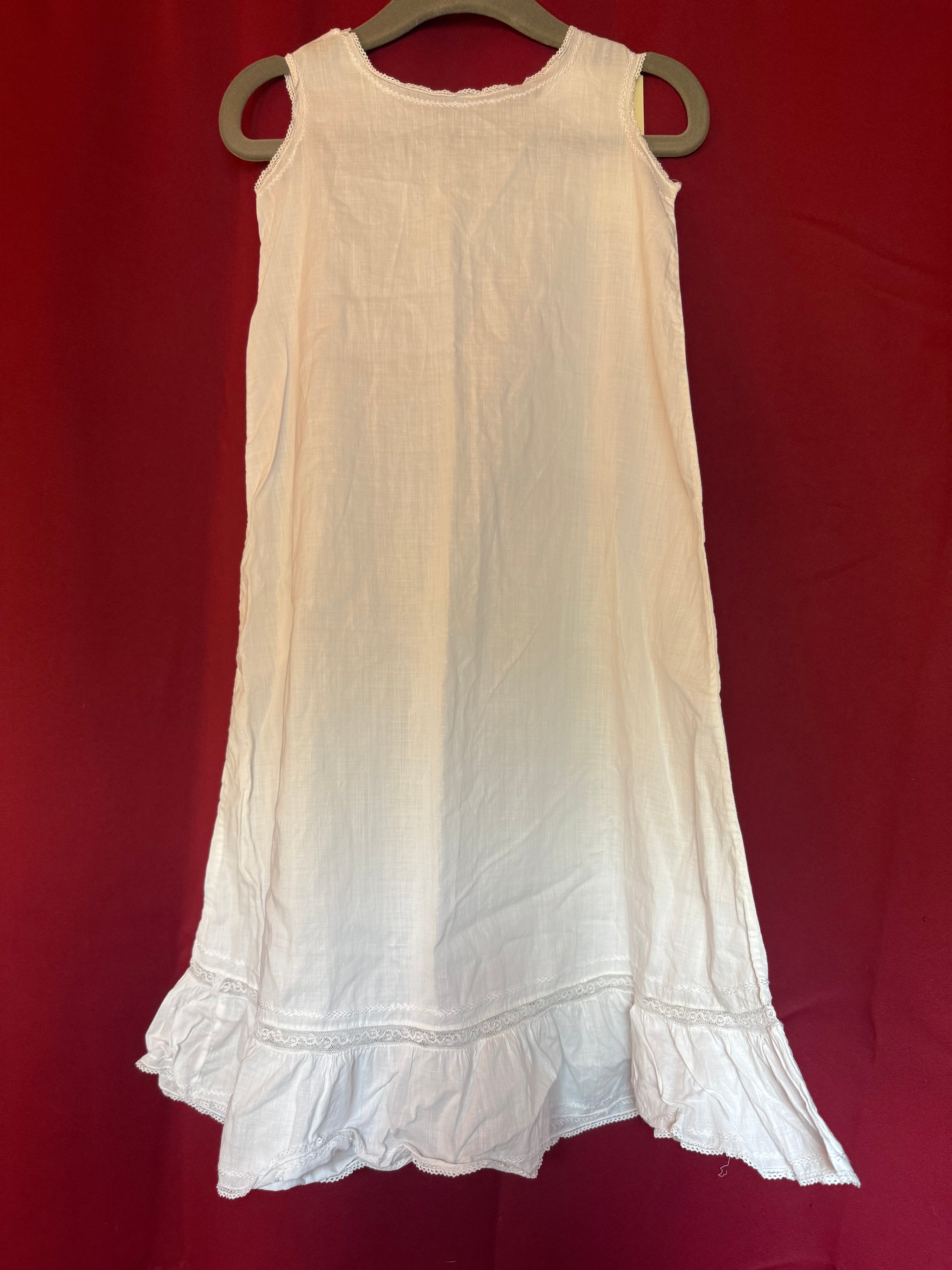 Victorian White Cotton Baby Underdress