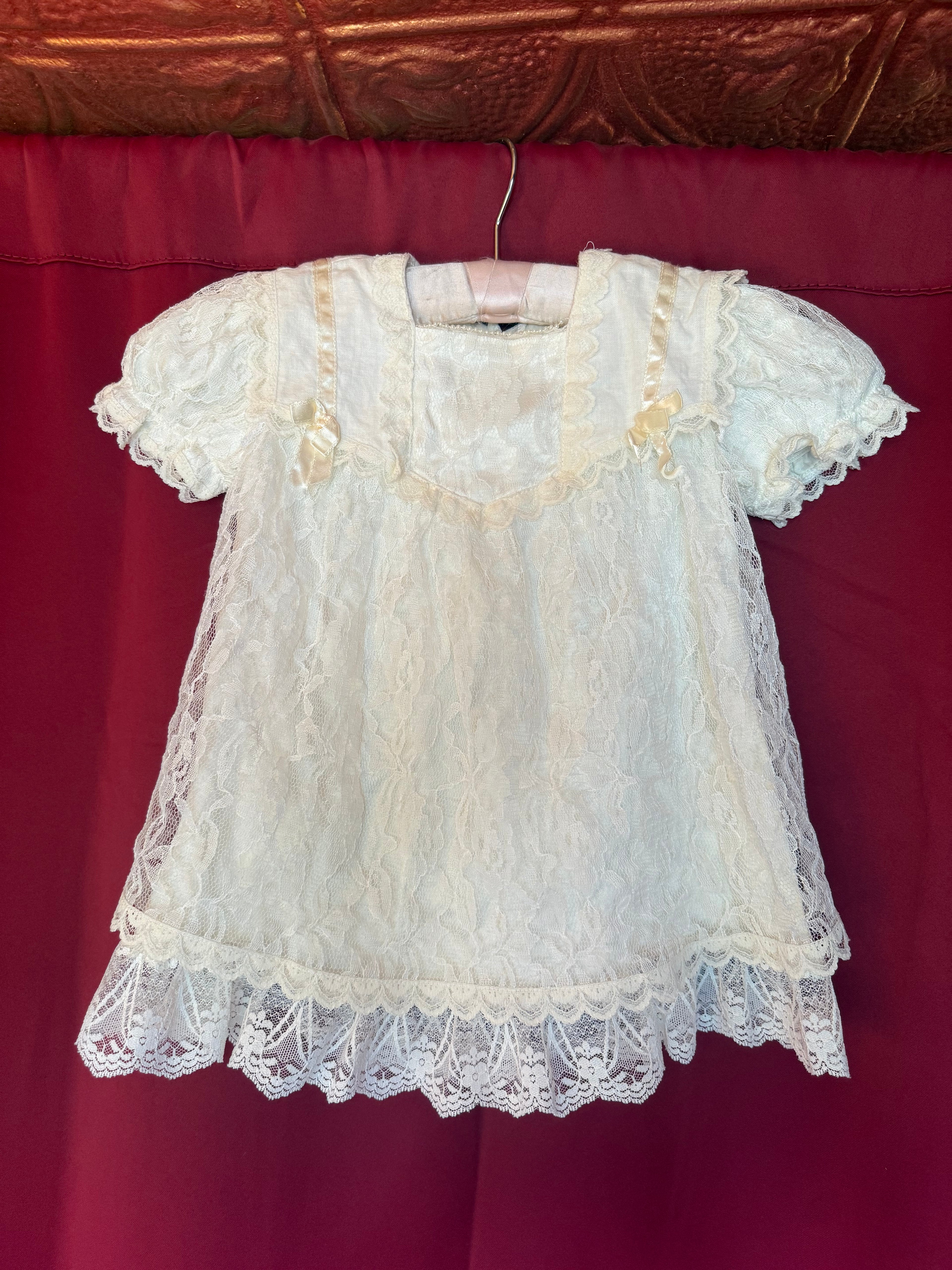 1980s Moonlit Lace Gunne Sax Baby Dress