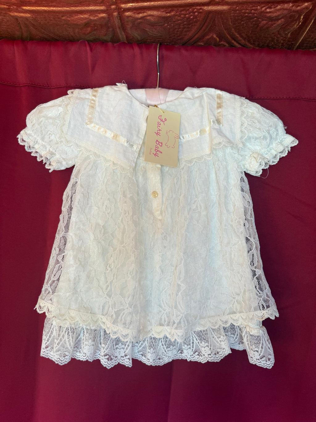 1980s Moonlit Lace Gunne Sax Baby Dress