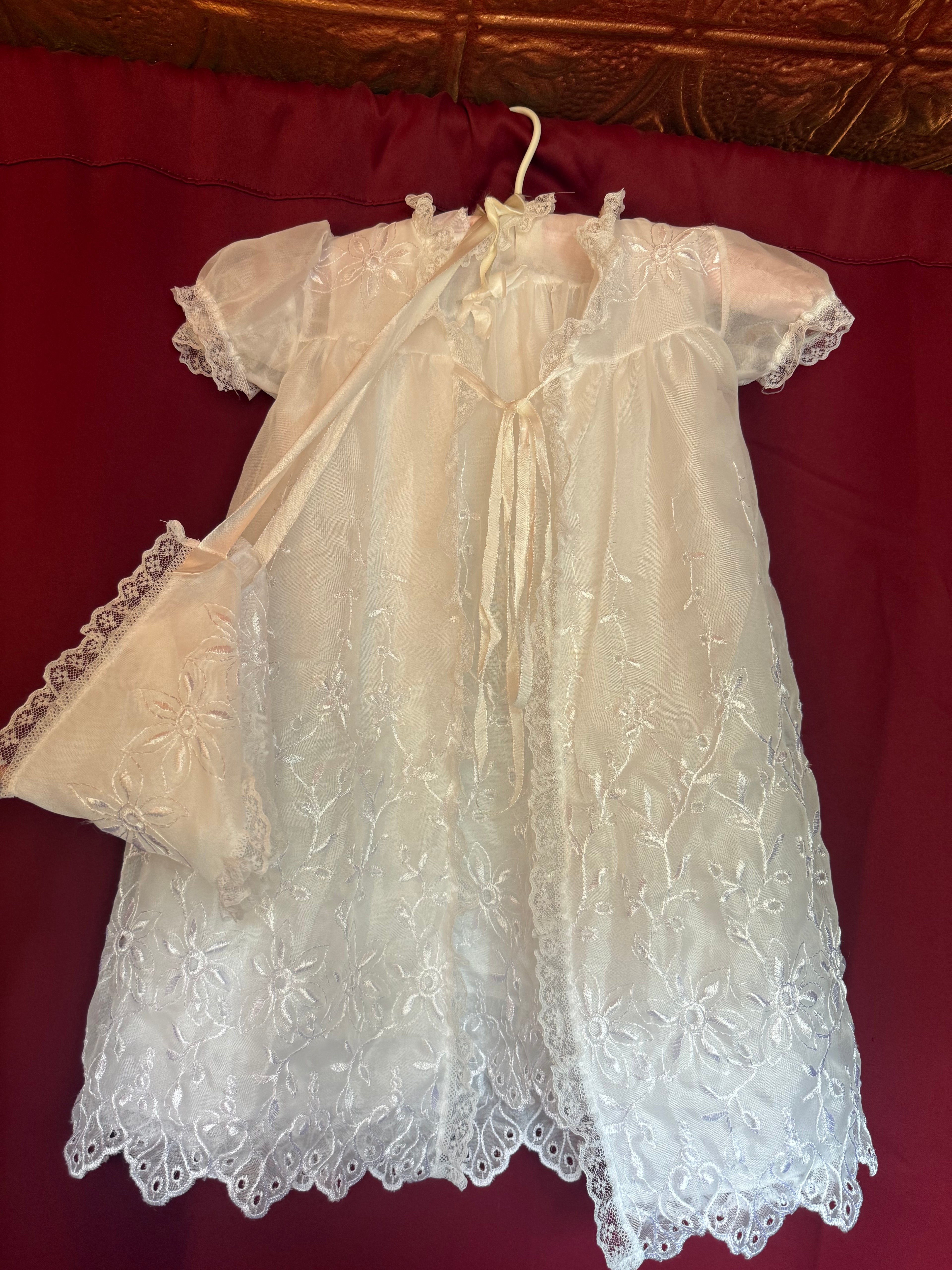 Vintage Four-Piece Baby Christening Gown Set